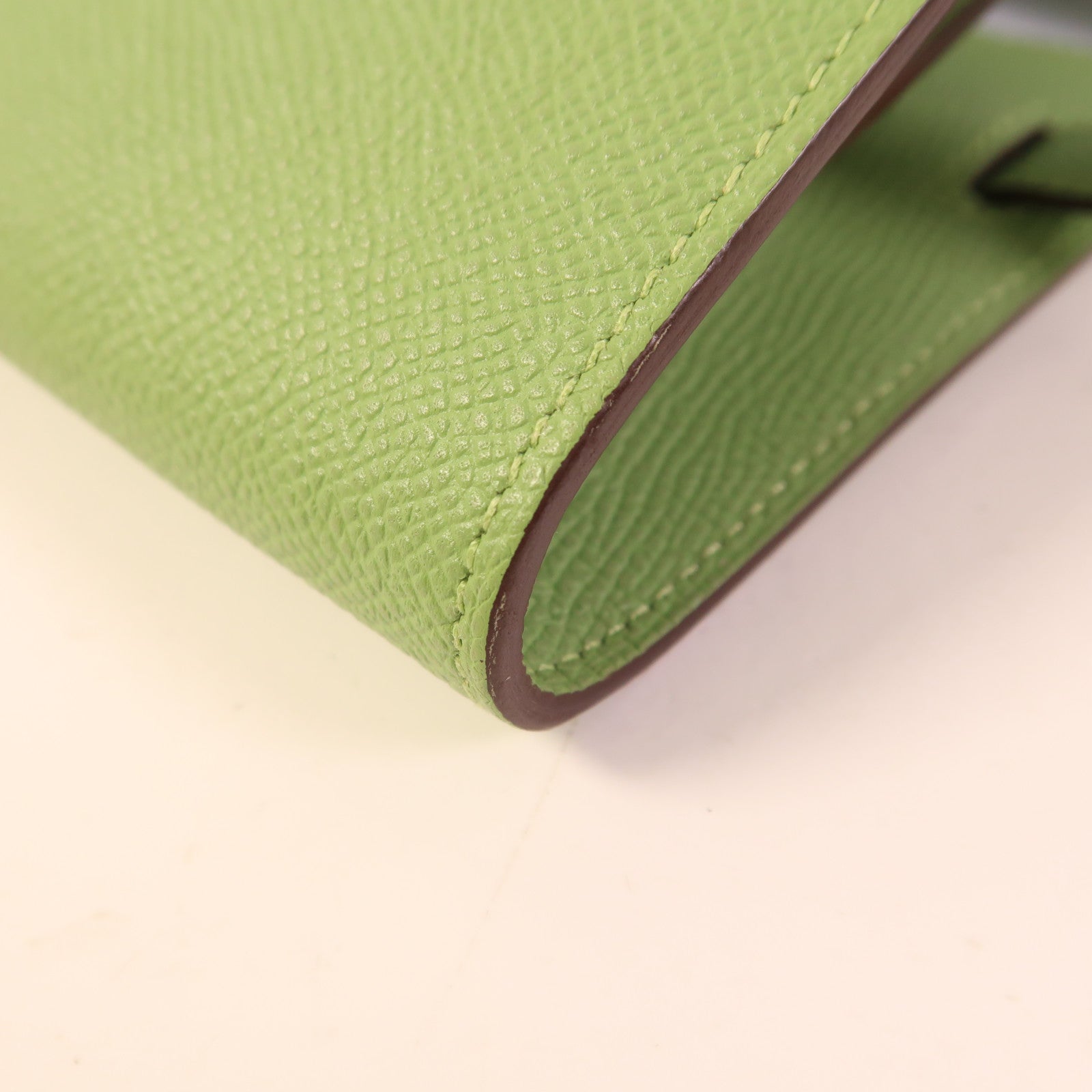 HERMES Epsom皮革Kelly To Go金扣肩背袋Vert Criquet