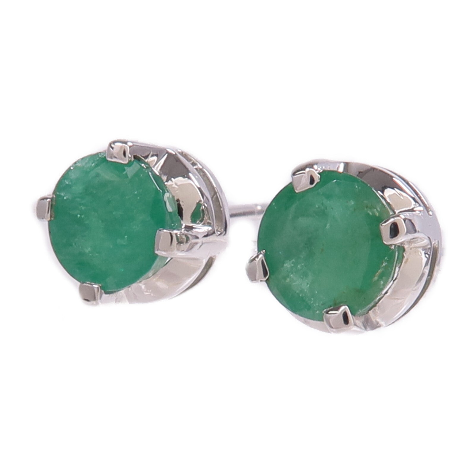 JEWELRY 18K白金Emerald Earrings綠寶石耳環