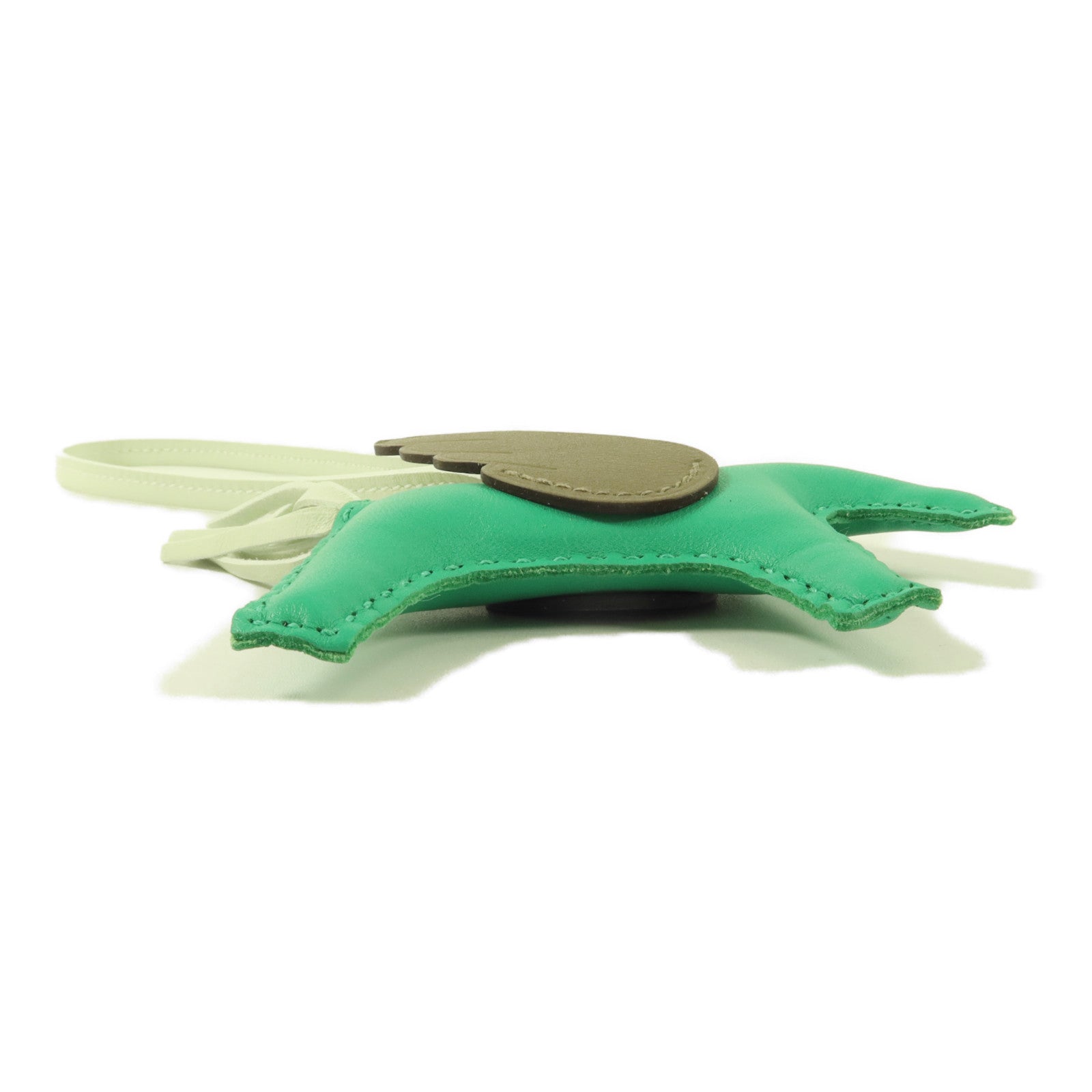 HERMES Milo皮革Rodeo Pegase PM掛飾Menthe/Vert Fizz/Etoupe