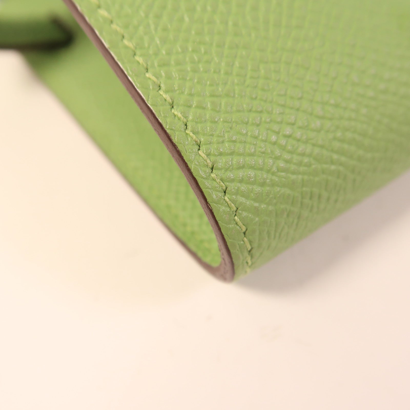 HERMES Epsom皮革Kelly To Go金扣肩背袋Vert Criquet