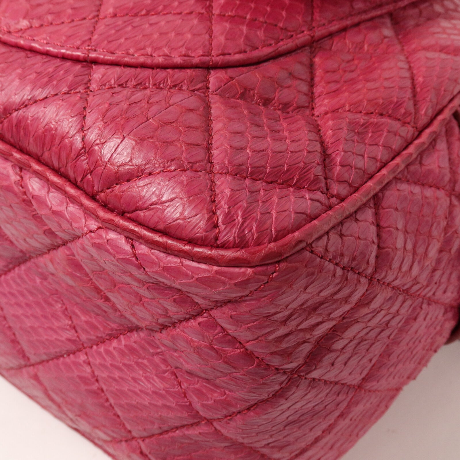CHANEL 蛇皮皮革Shoulder Bag鏈帶肩背袋