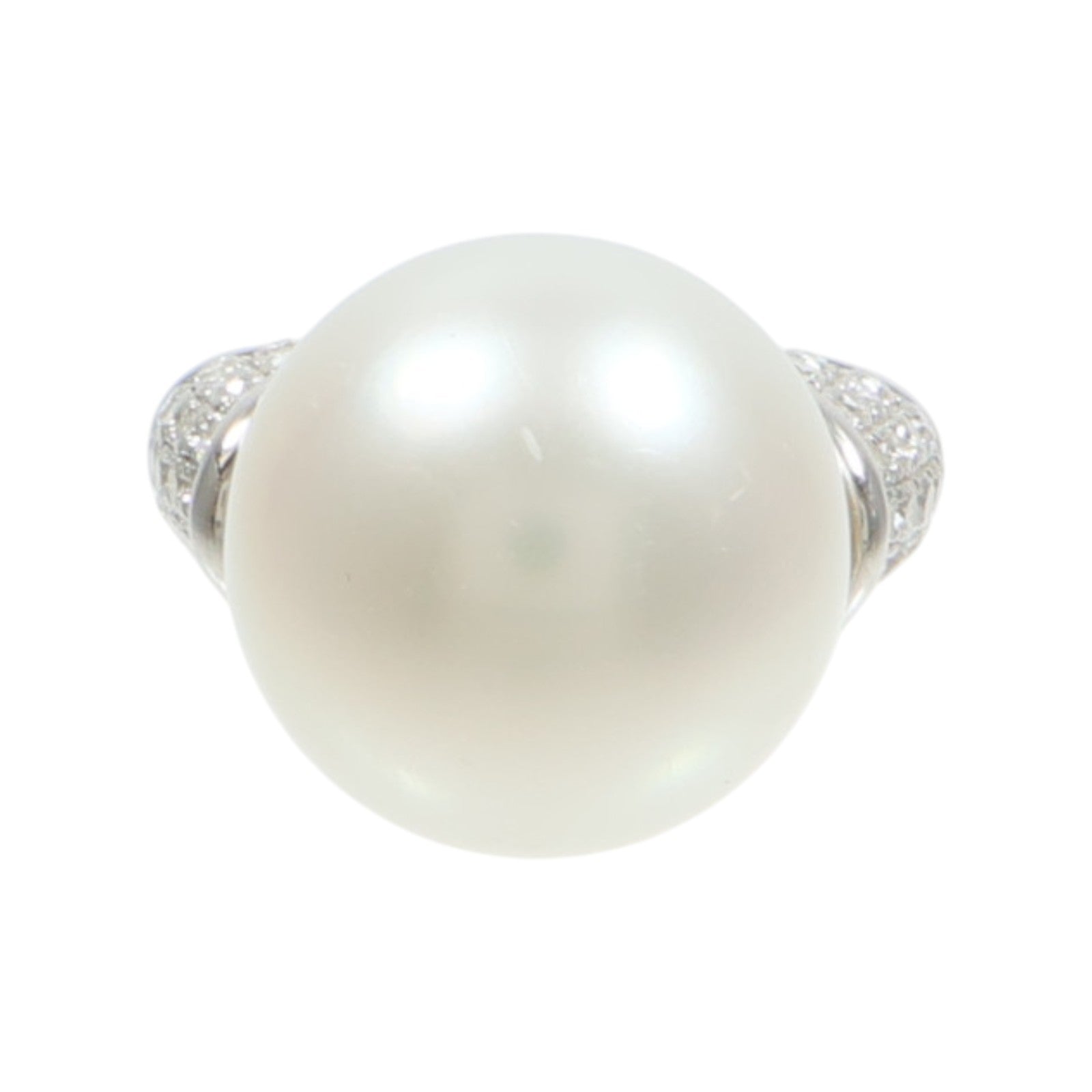 JEWELRY 18K白金Pearl Diamond Ring珍珠/鑽石戒指
