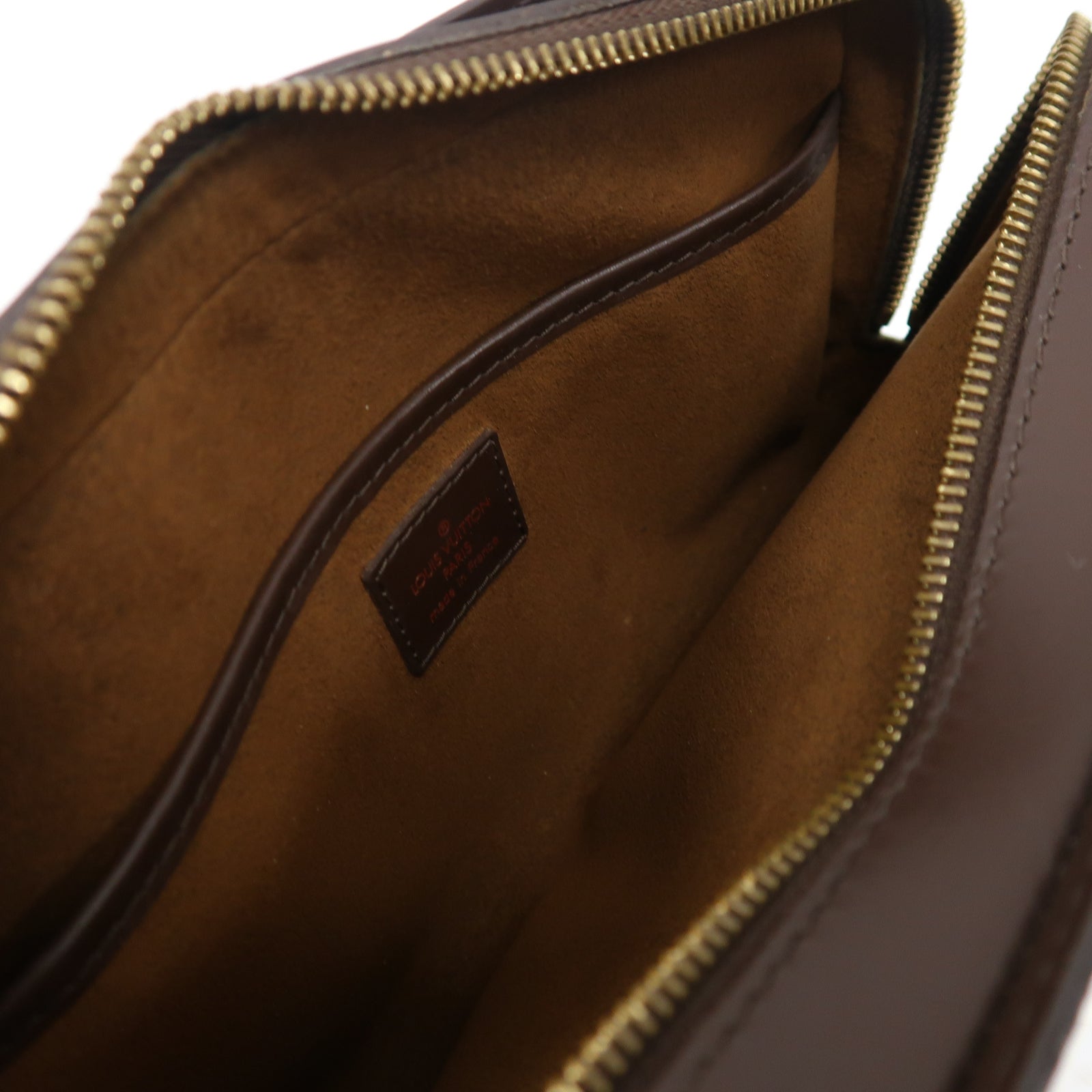LOUIS VUITTON Damier Saint Louis金扣手拿包啡色
