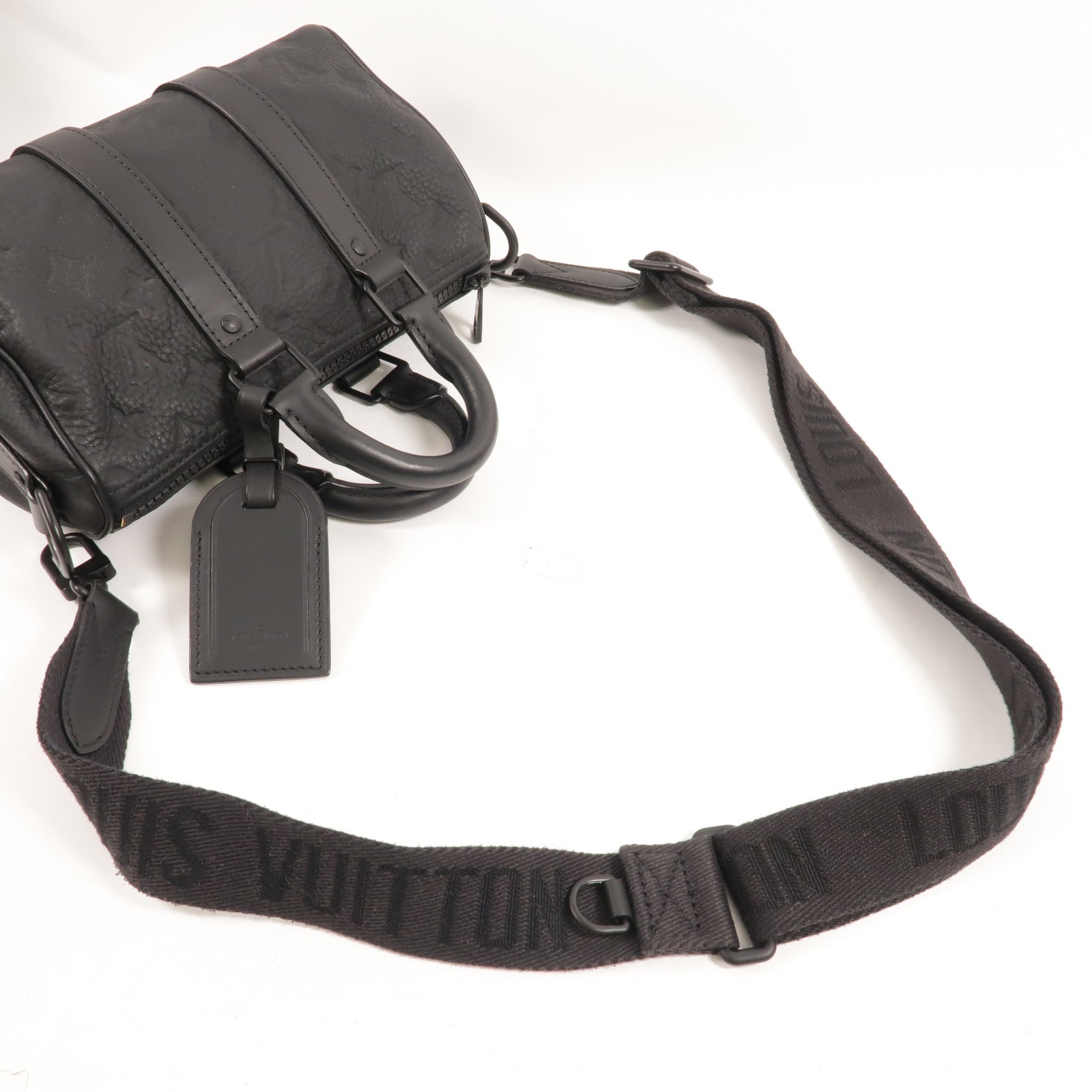 LOUIS VUITTON Monogram Taurillon Keepall Bandouliere 25手挽肩背兩用袋