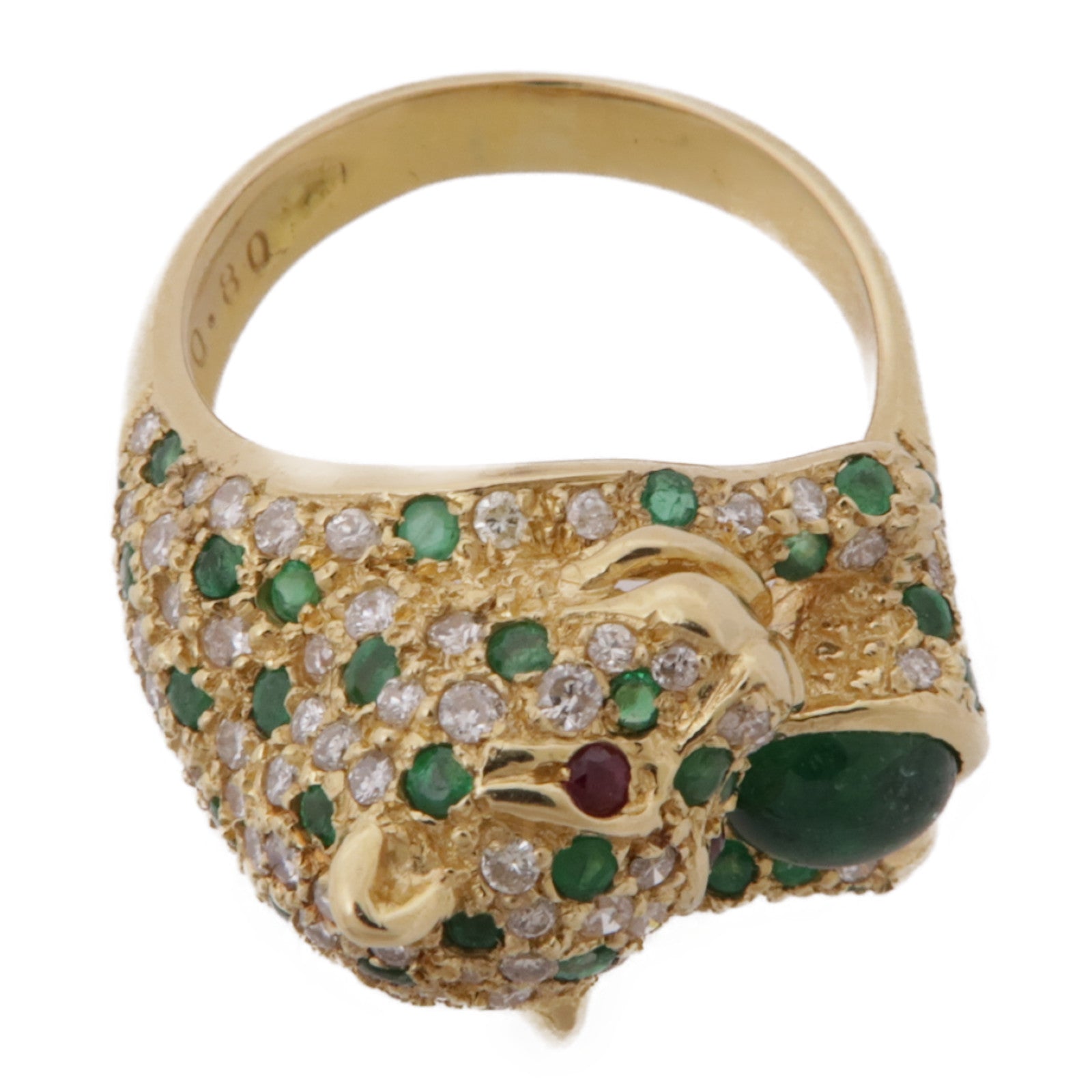 JEWELRY【激減優惠】 18K黃金Emerald Ring 綠寶石戒指 US#6.5