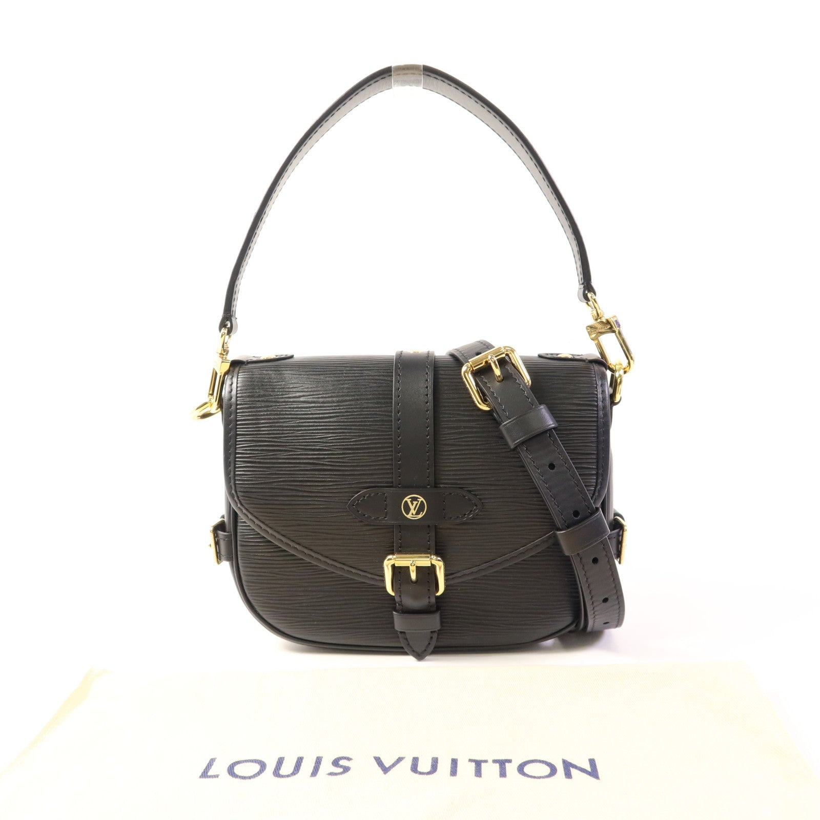 LOUIS VUITTON Epi Saumur BB金扣手挽肩背兩用袋