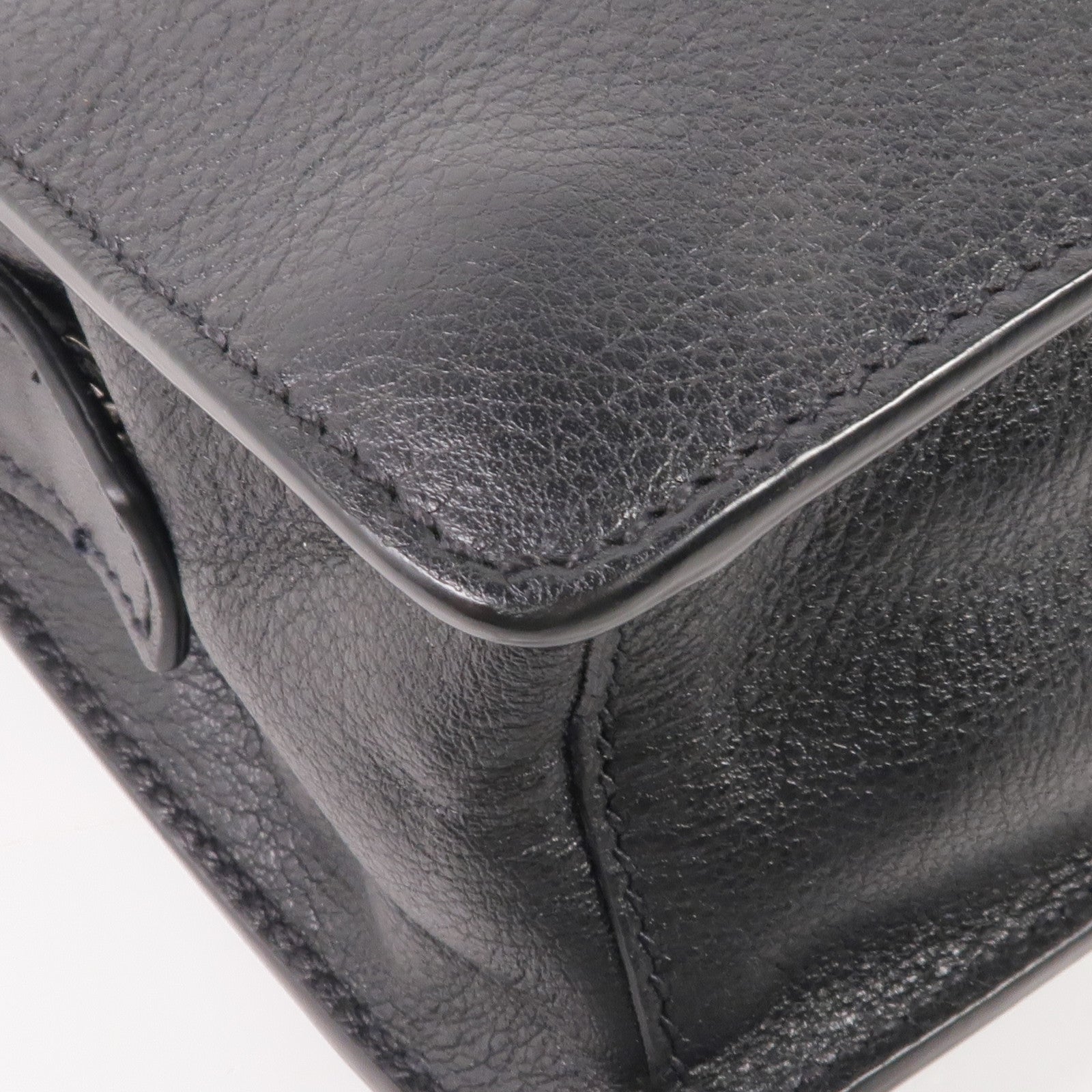 PRADA 牛皮皮革Clutch Bag銀扣手拿包