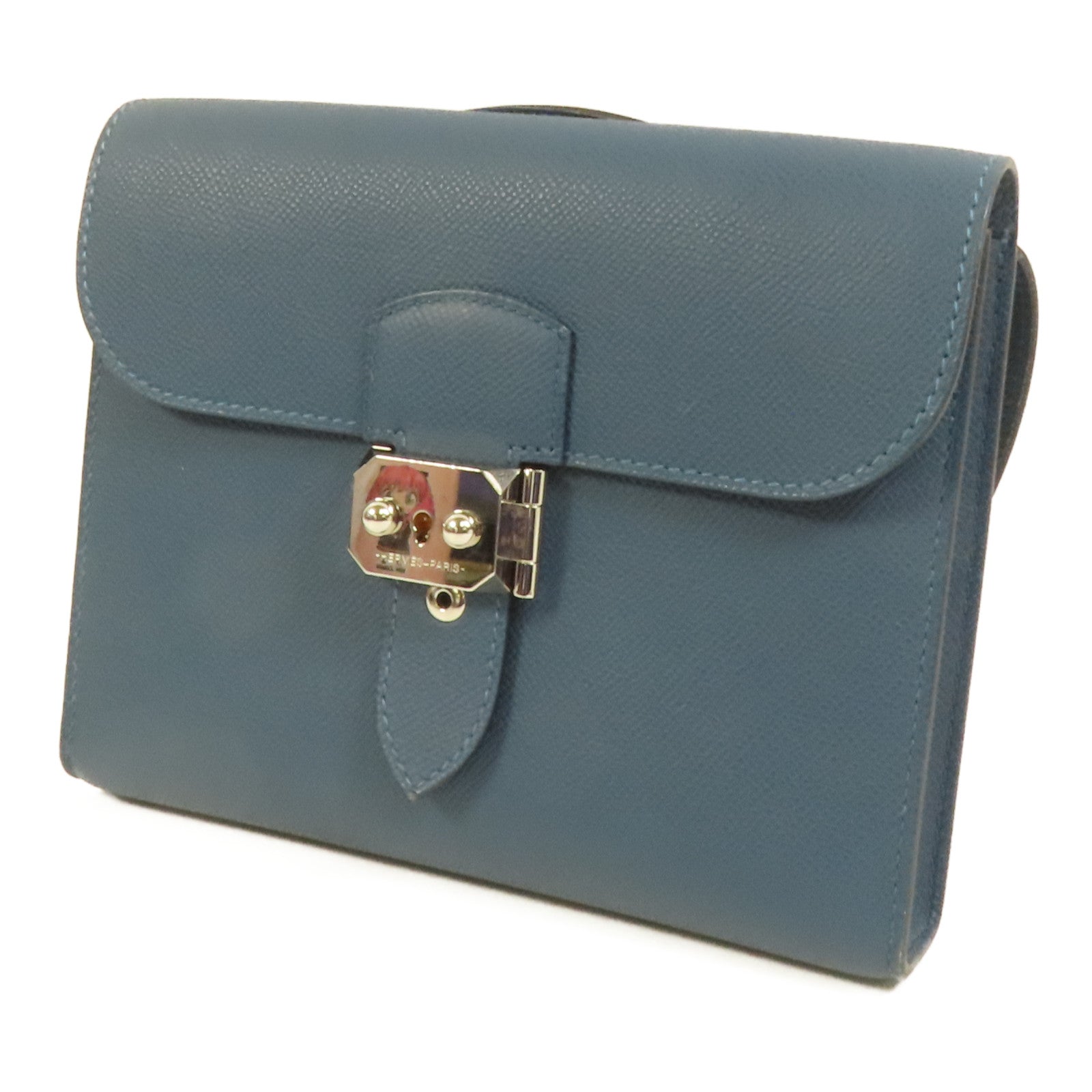HERMES Epsom皮革Sac a Depeches 21銀扣肩背袋Colvert