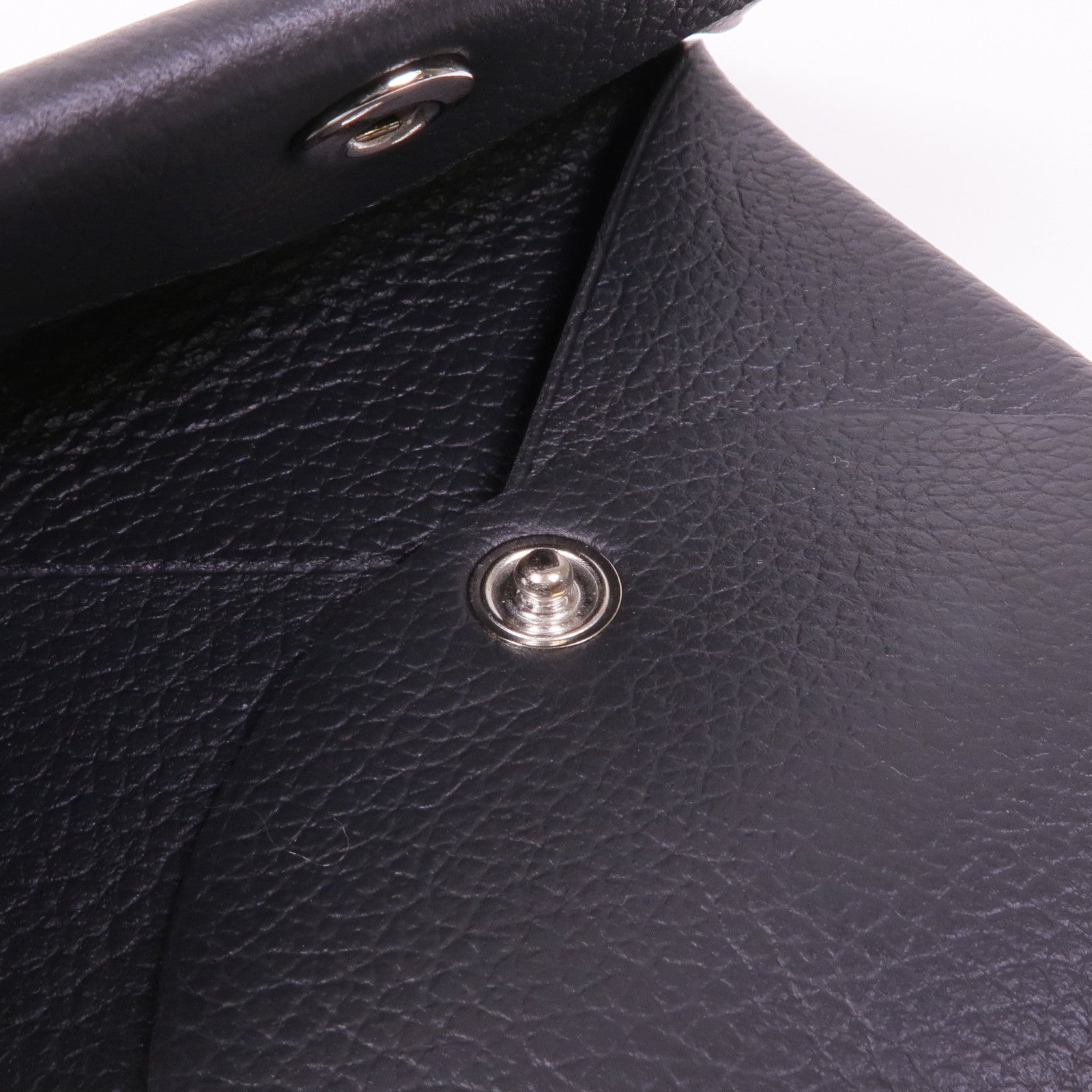 HERMES Evercolor皮革Coin Case銀扣零錢包Noir