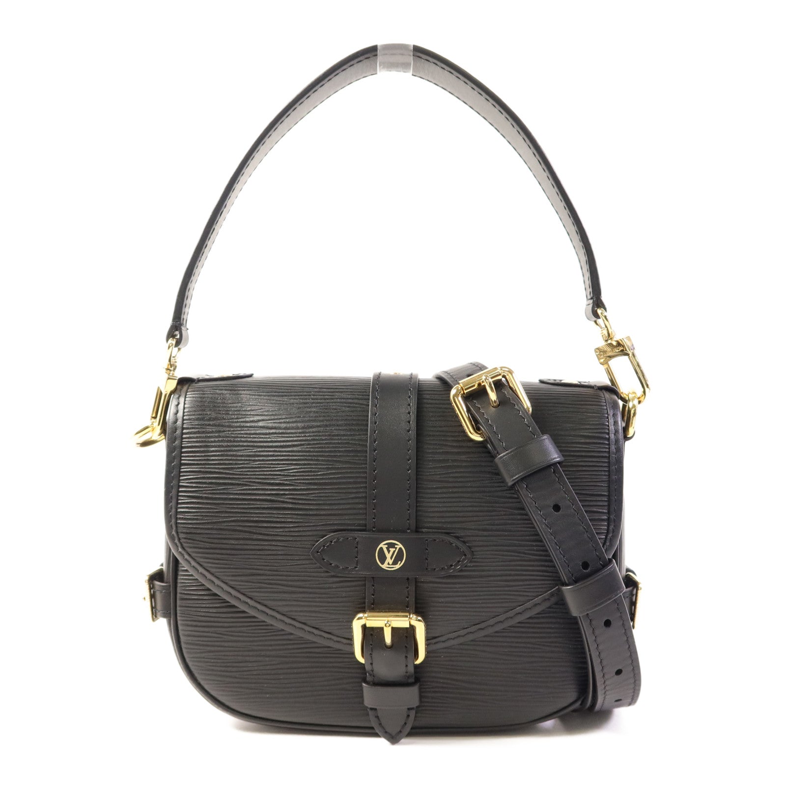 LOUIS VUITTON Epi Saumur BB金扣手挽肩背兩用袋