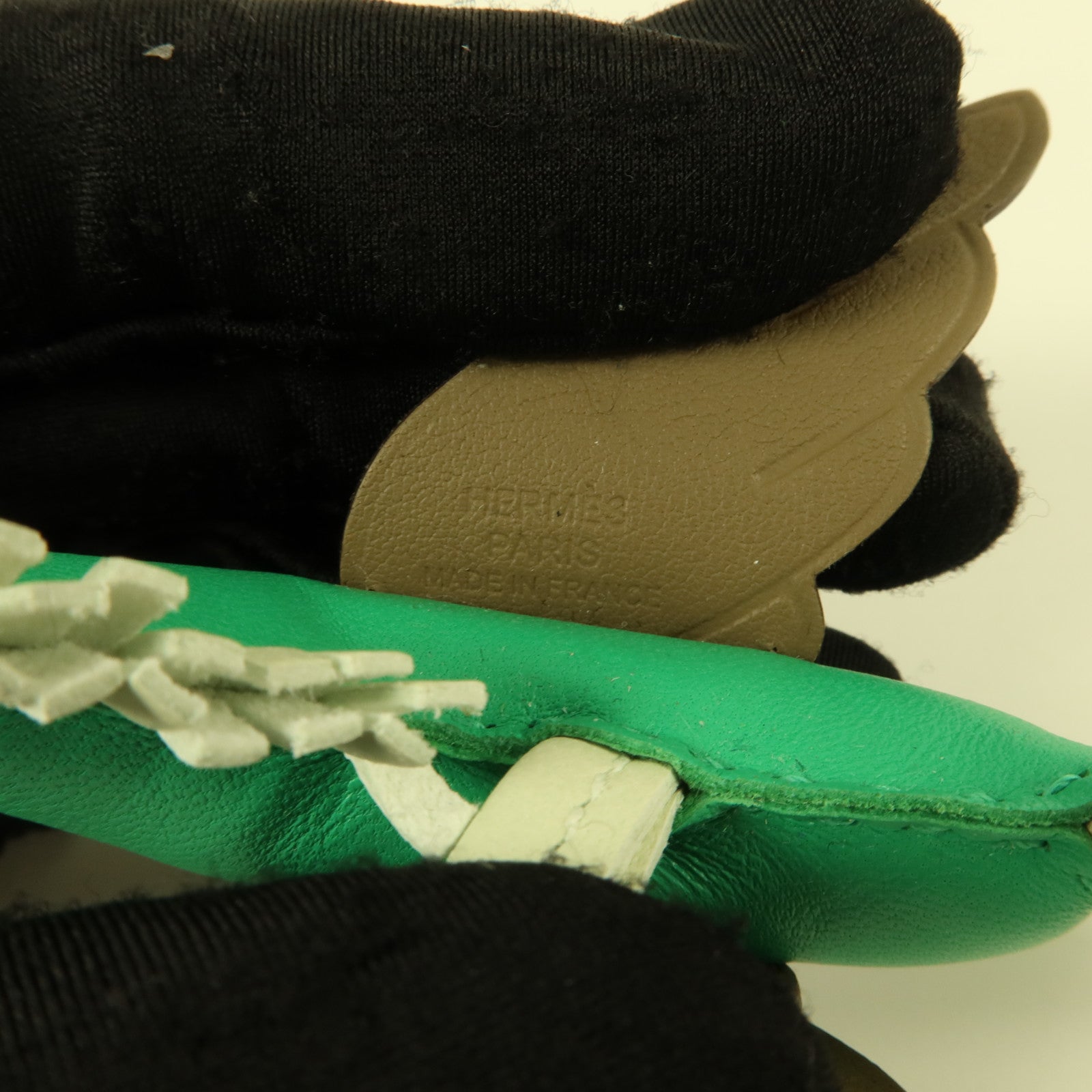 HERMES Milo皮革Rodeo Pegase PM掛飾Menthe/Vert Fizz/Etoupe
