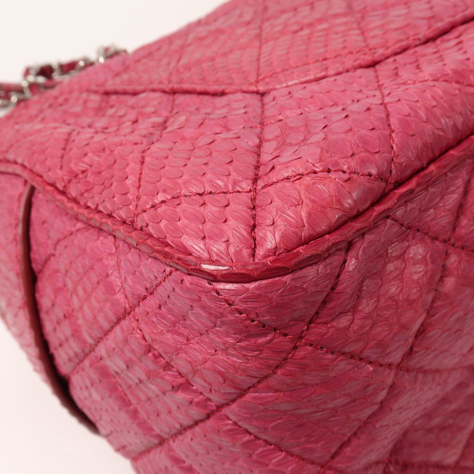 CHANEL 蛇皮皮革Shoulder Bag鏈帶肩背袋