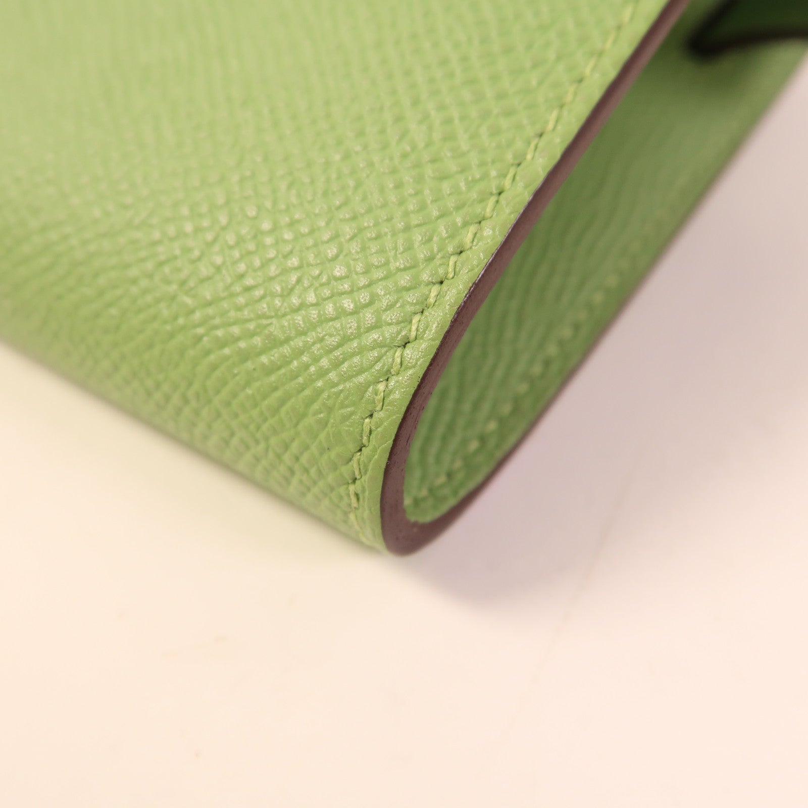 HERMES Epsom皮革Kelly To Go金扣肩背袋Vert Criquet
