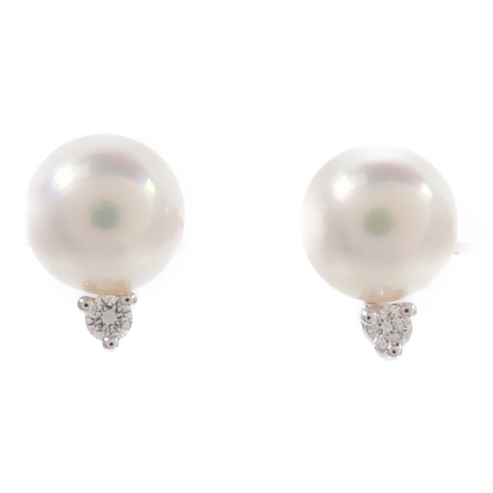 MIKIMOTO 18K白金Pearl Earrings珍珠耳環