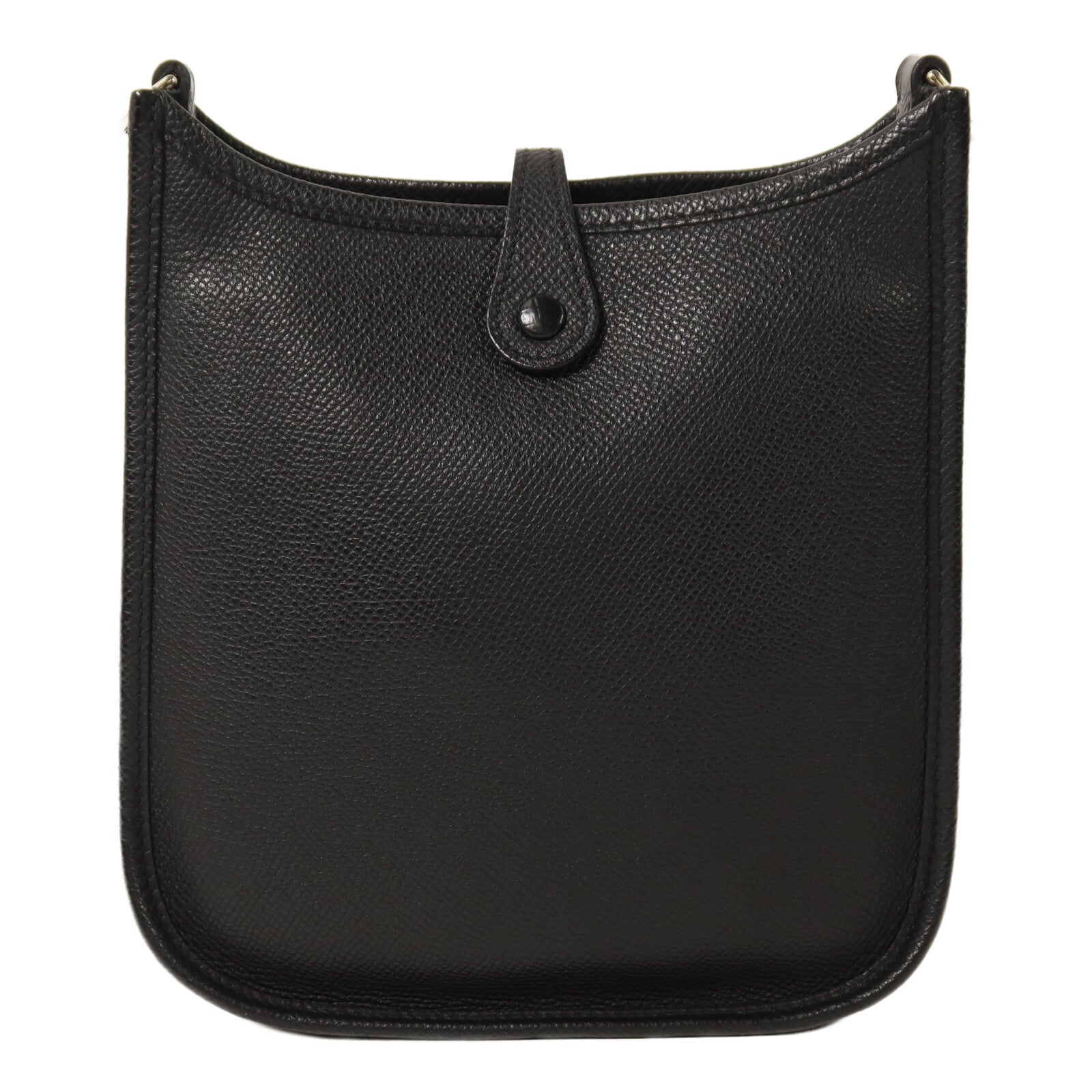 HERMES Epsom皮革Evelyne TPM銀扣肩背袋Noir
