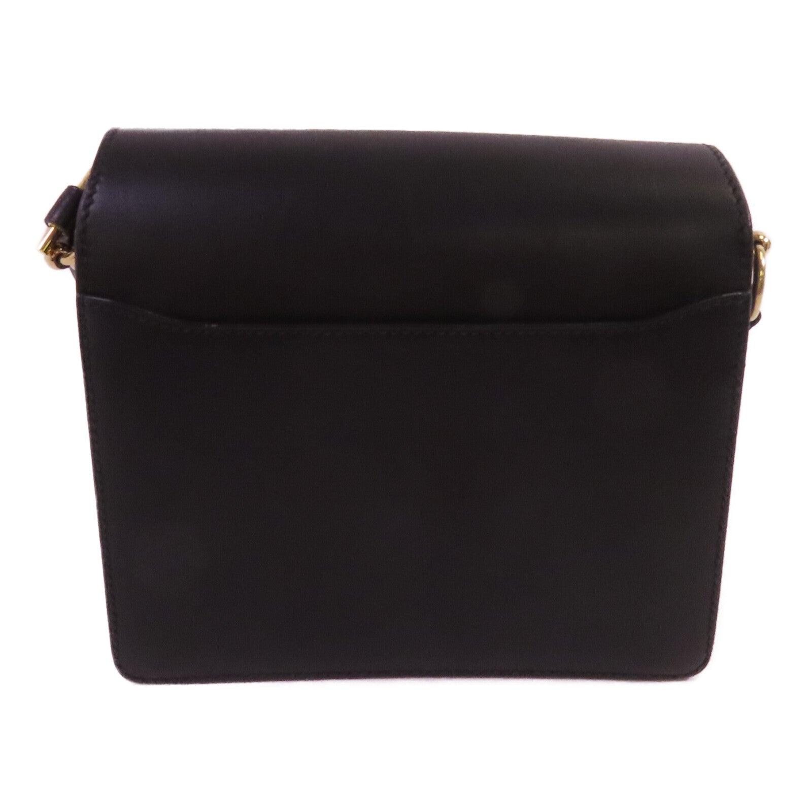 HERMES Allegro皮革Roulis Mini金扣肩背袋Noir