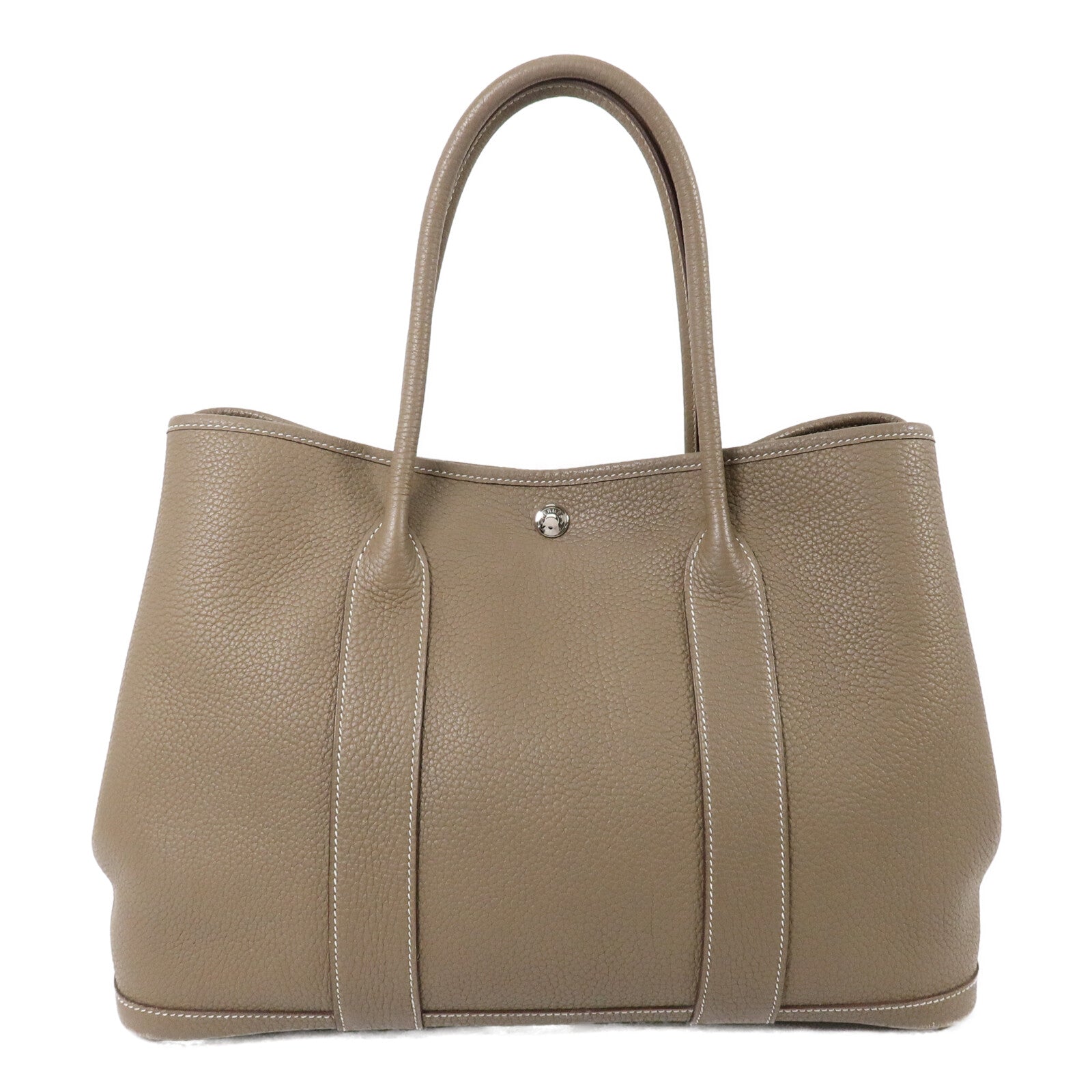 HERMES Negonda皮革Garden Party PM手挽袋Etoupe