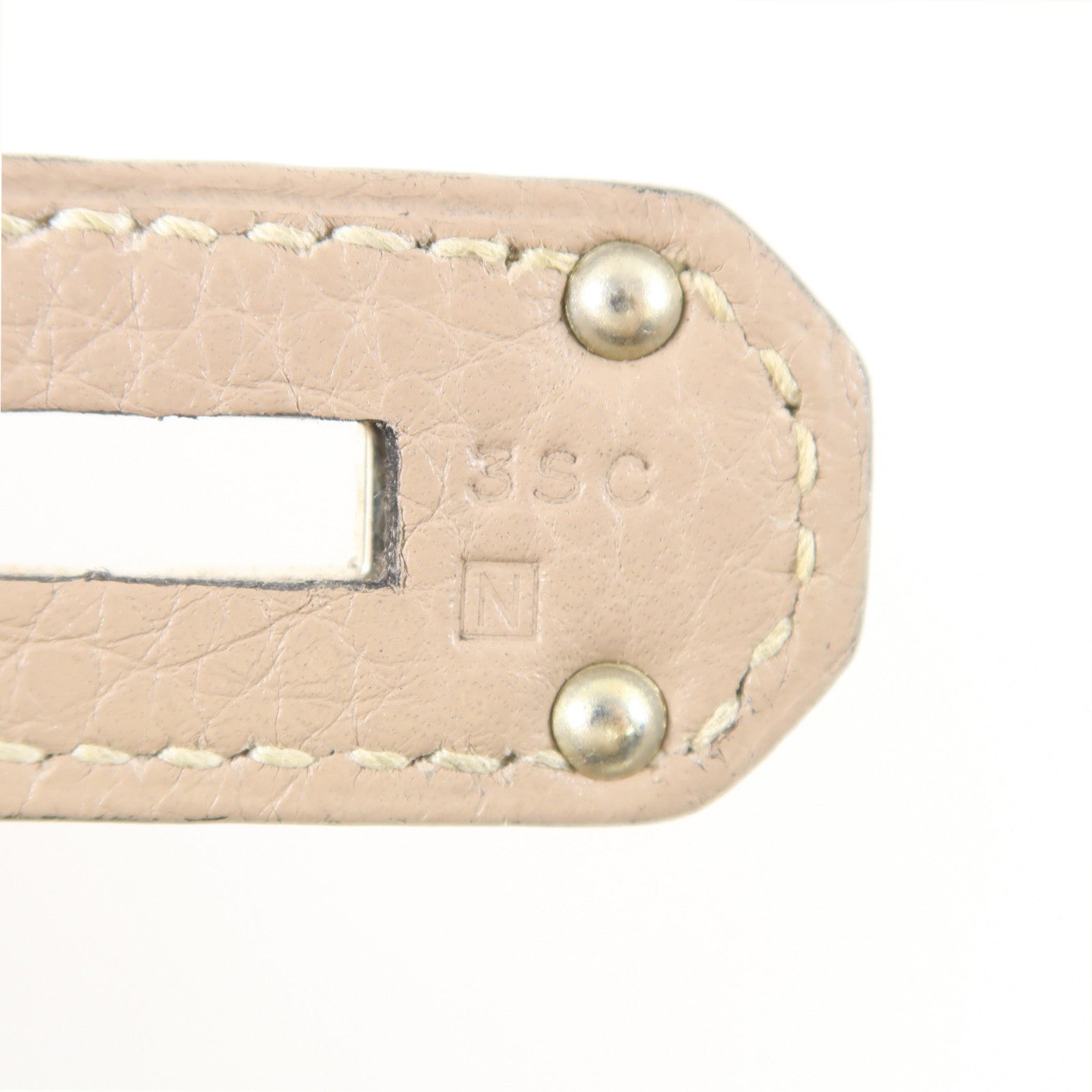 HERMES Clemence皮革Haut A Courroies 40銀扣手挽袋Gris Tourterelle淺灰色