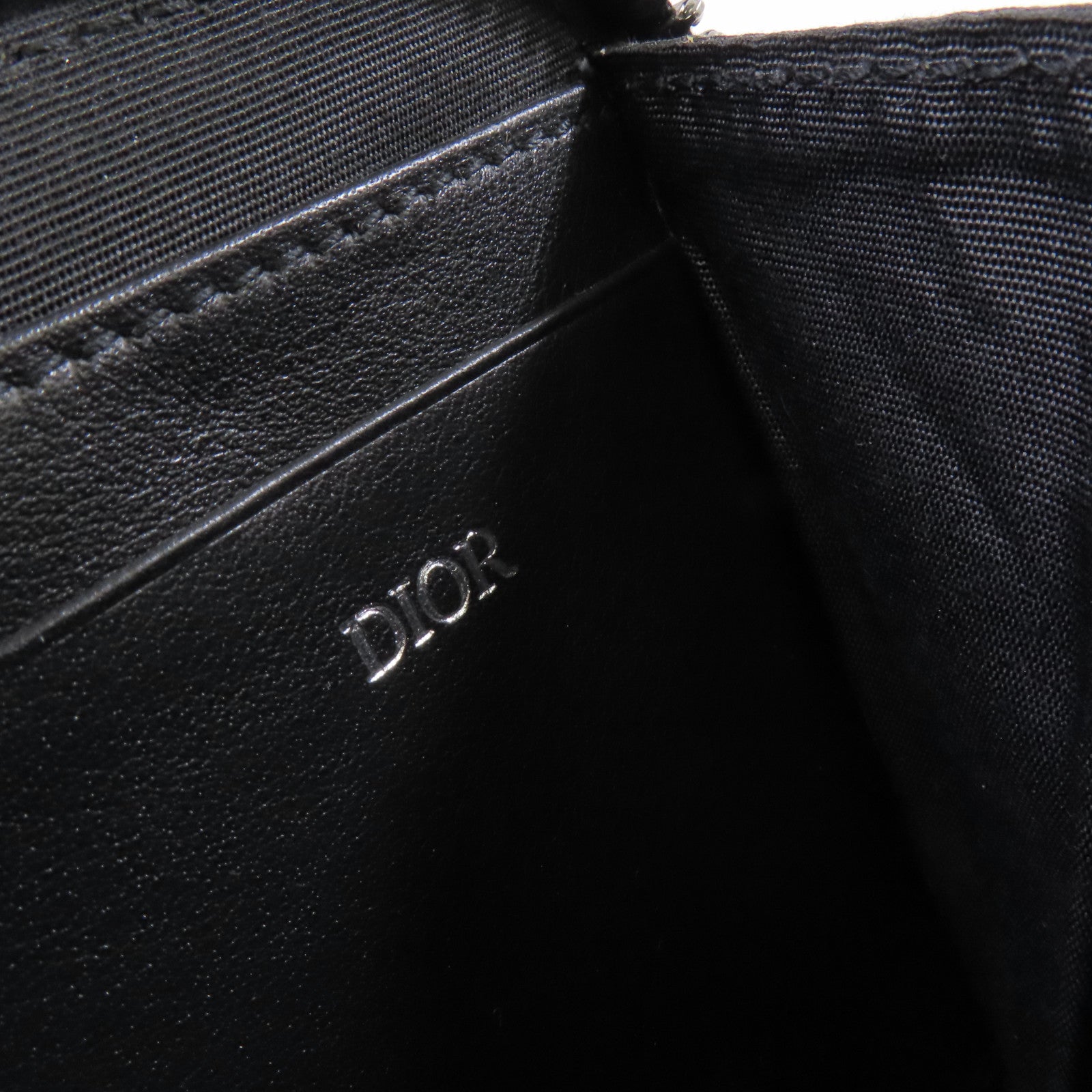 Dior Oblique帆布Zipped Pouch With Shoulder Bag銀扣肩背袋啡色/藍色