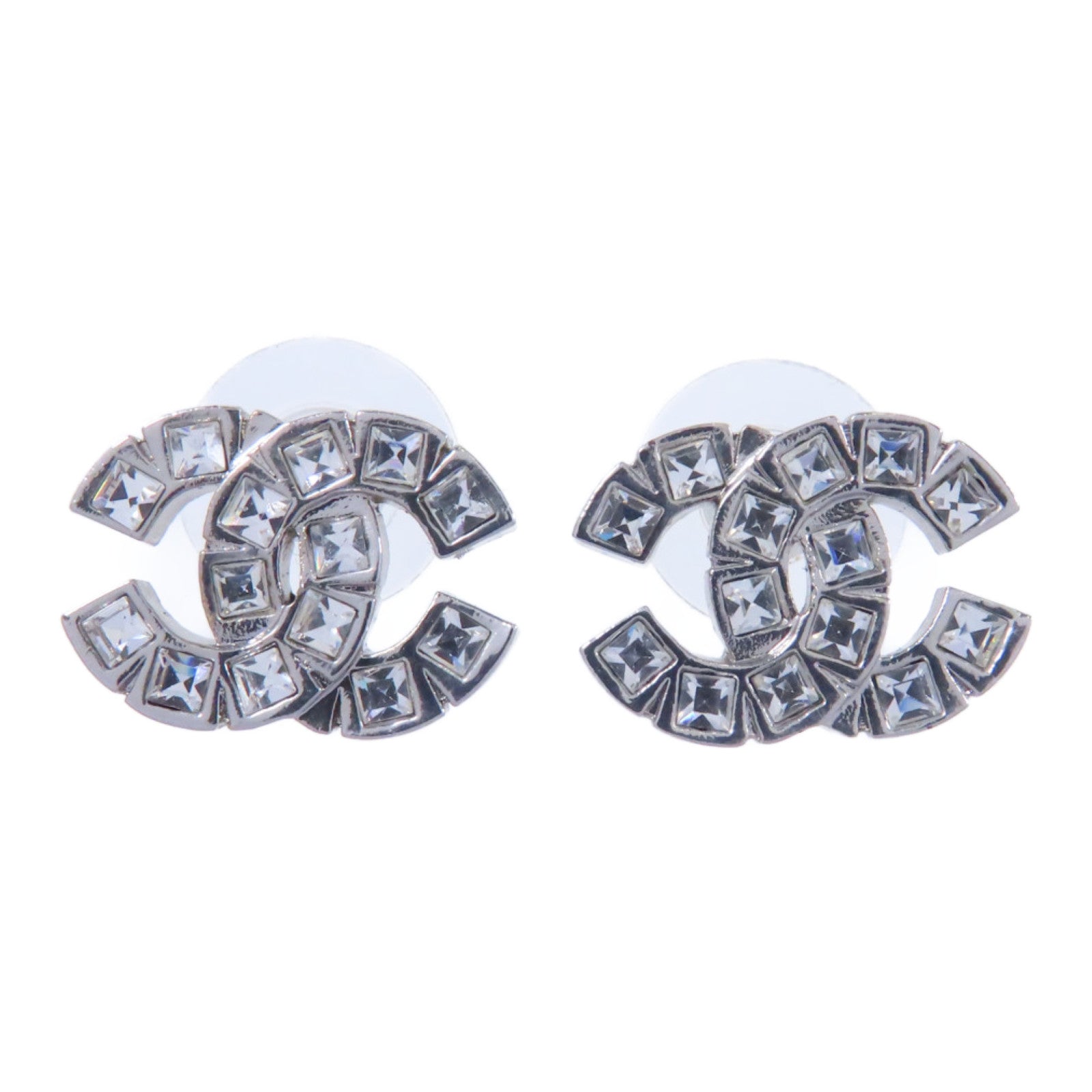CHANEL PVC/金屬Earrings耳環銀色/透明