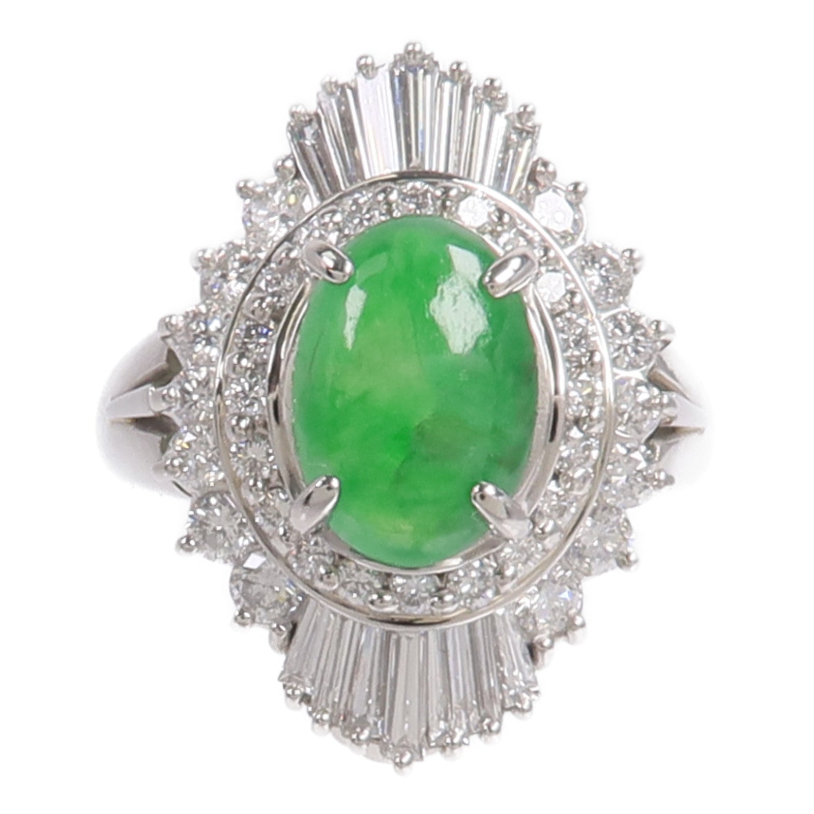 JEWELRY PT900鉑金Jade Diamond Ring翡翠/鑽石戒指