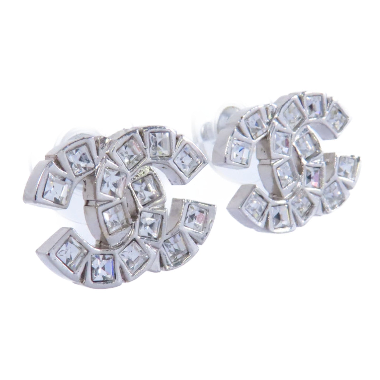 CHANEL PVC/金屬Earrings耳環銀色/透明