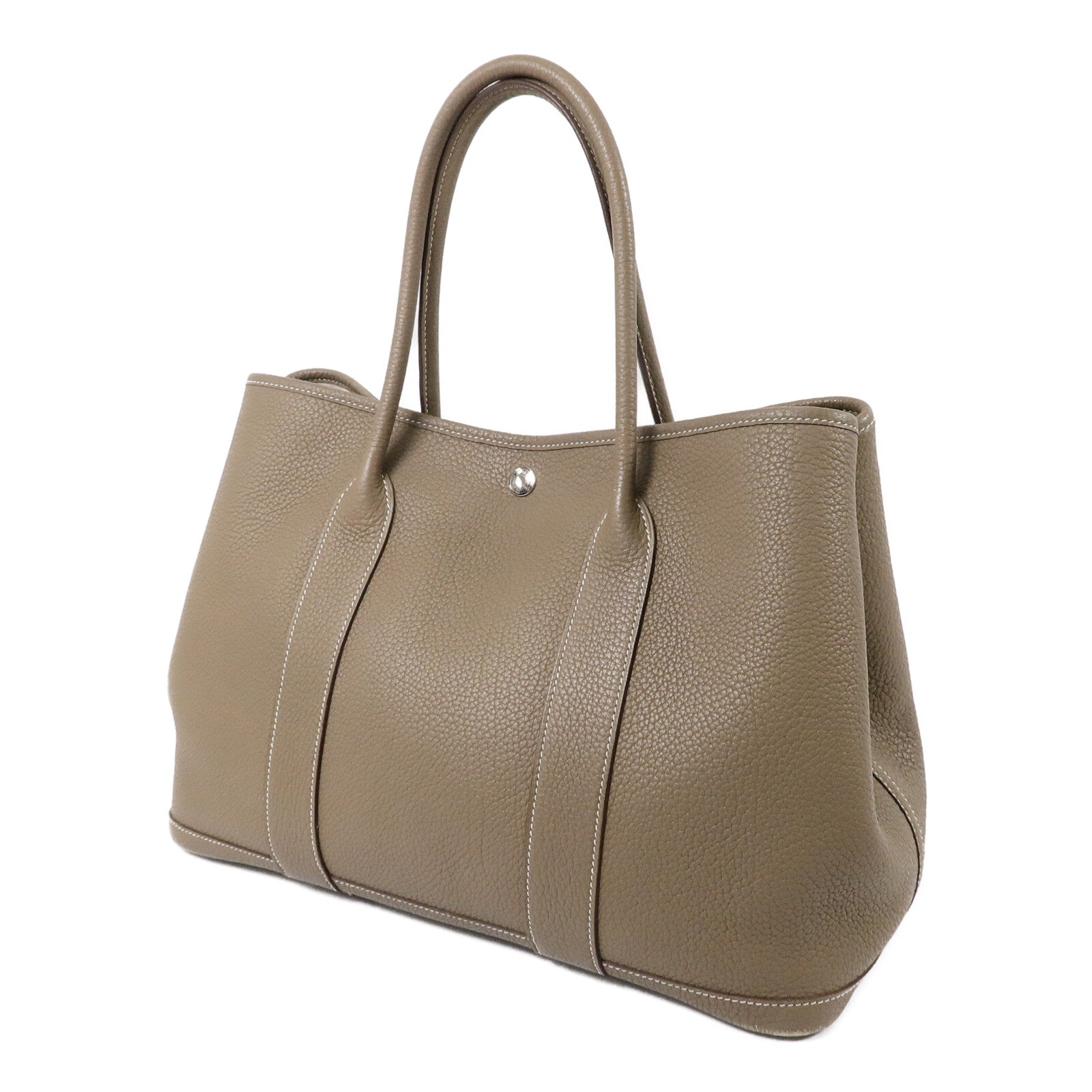 HERMES Negonda皮革Garden Party PM手挽袋Etoupe