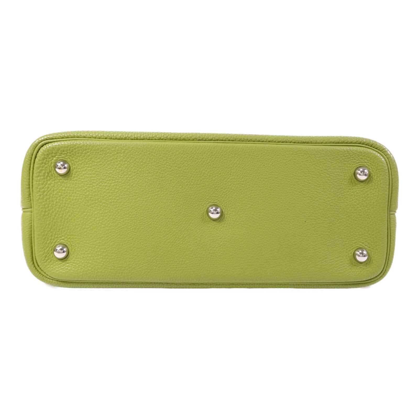 HERMES Togo皮革Bolide1923 30銀扣手挽袋Vert Anis