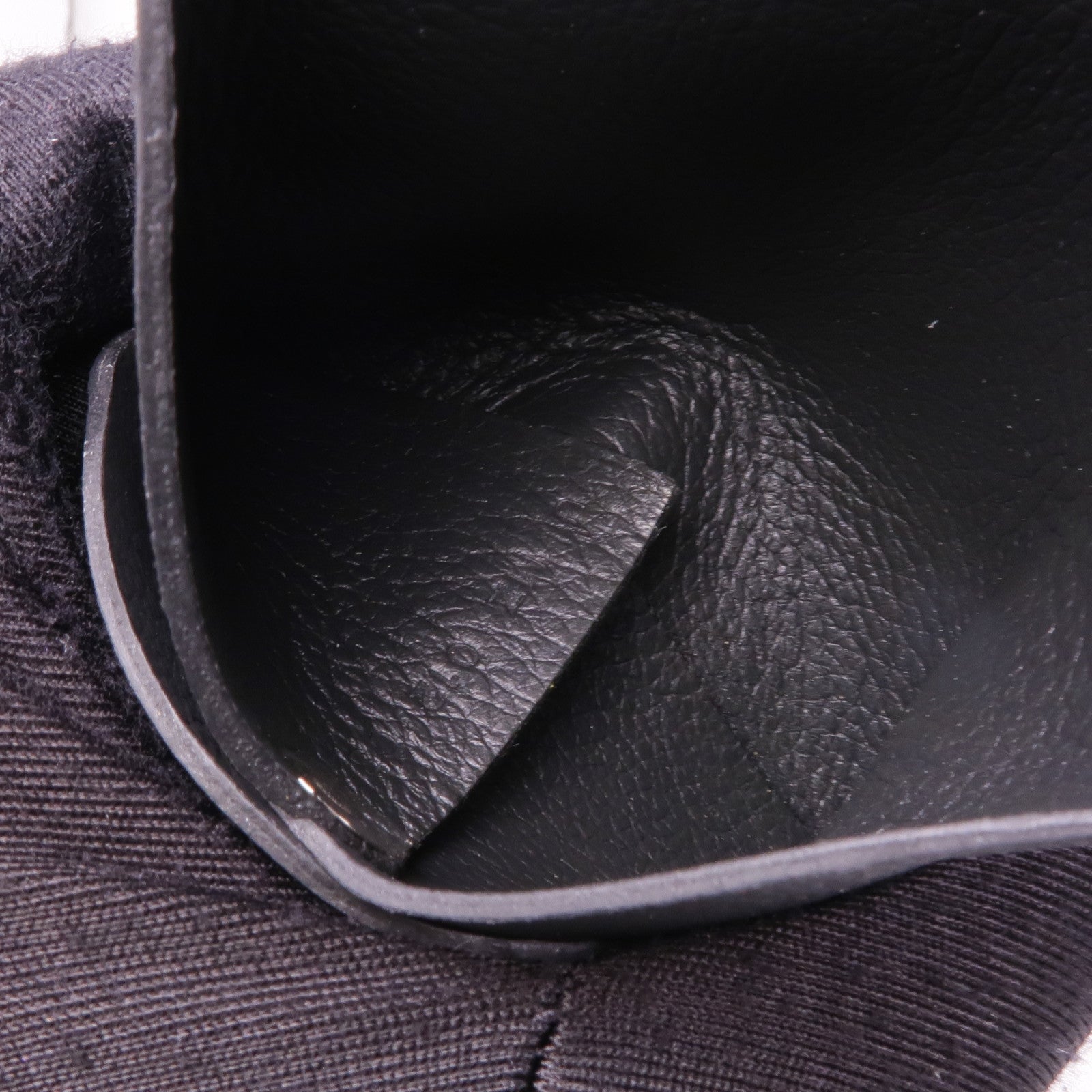 HERMES Evercolor皮革Coin Case銀扣零錢包Noir