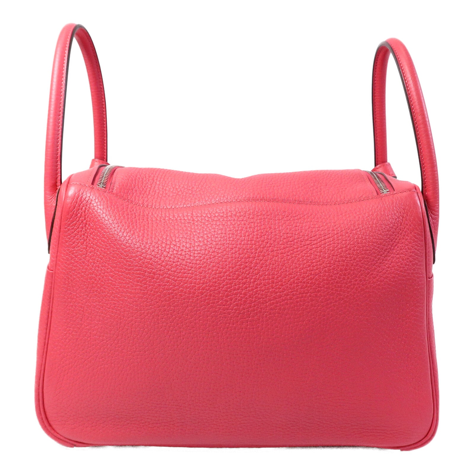 HERMES Clemence皮革Lindy 30肩背袋Rose Extreme