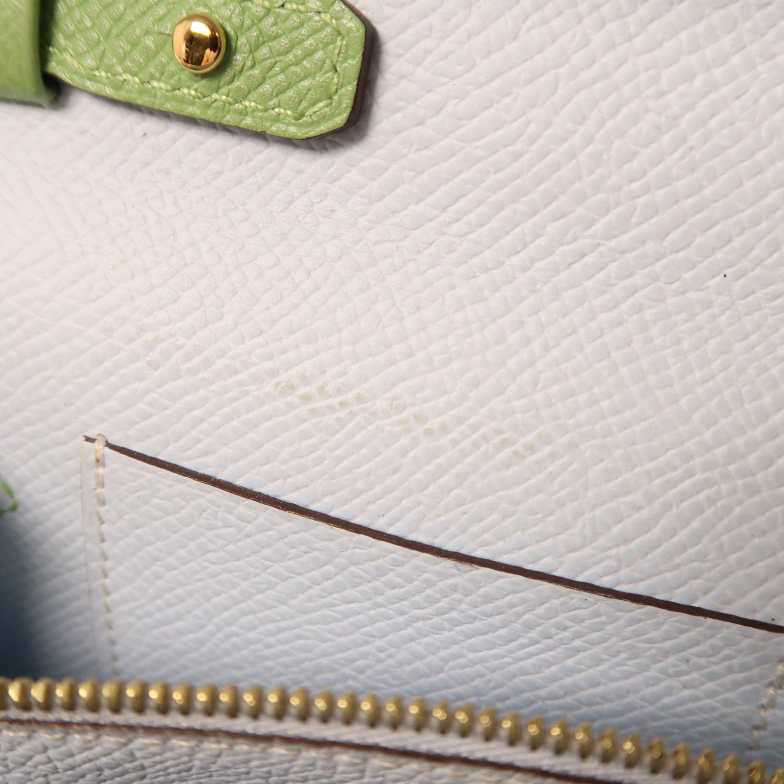 HERMES Epsom皮革Kelly To Go金扣肩背袋Vert Criquet