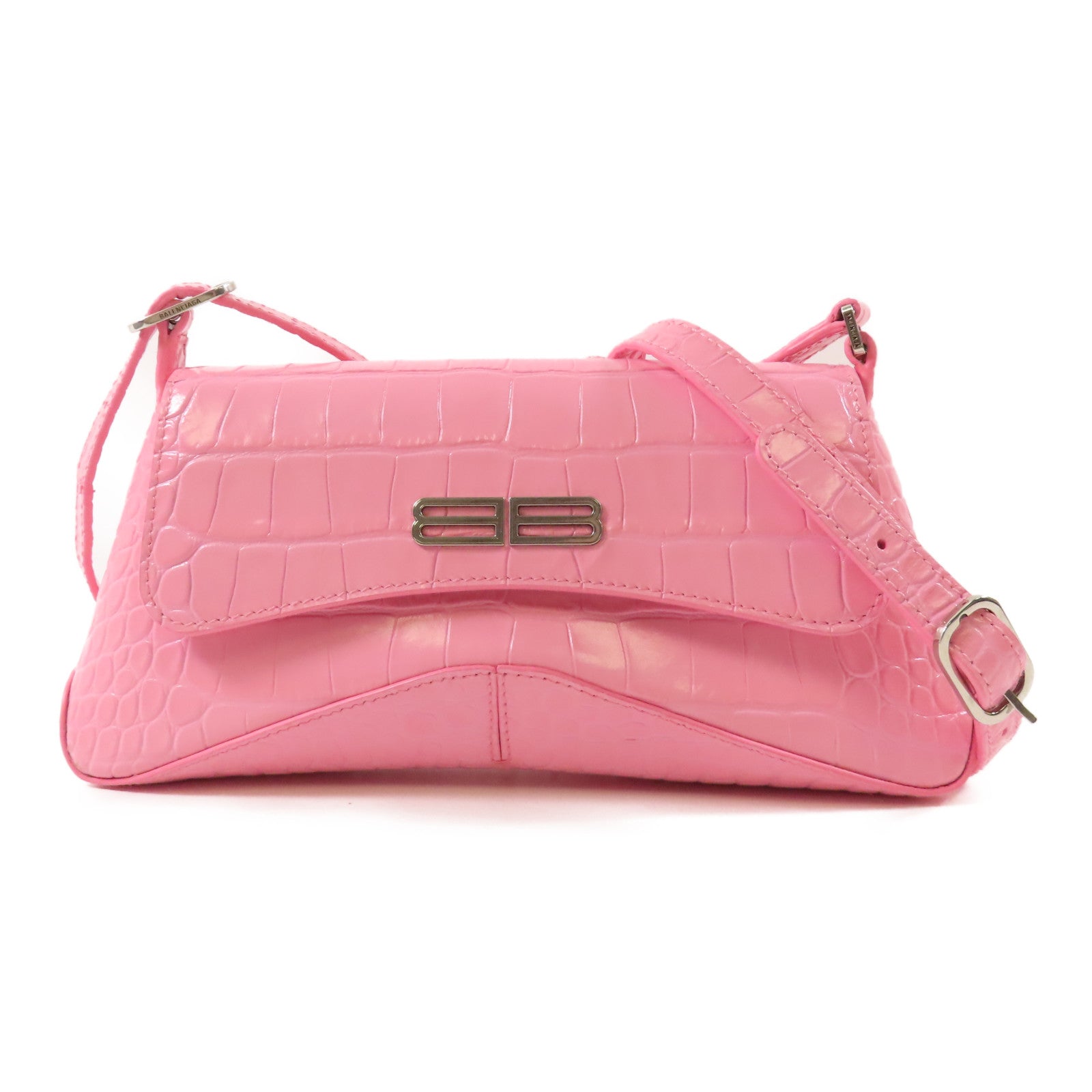 BALENCIAGA 牛皮皮革Shoulder Bag銀扣肩背袋