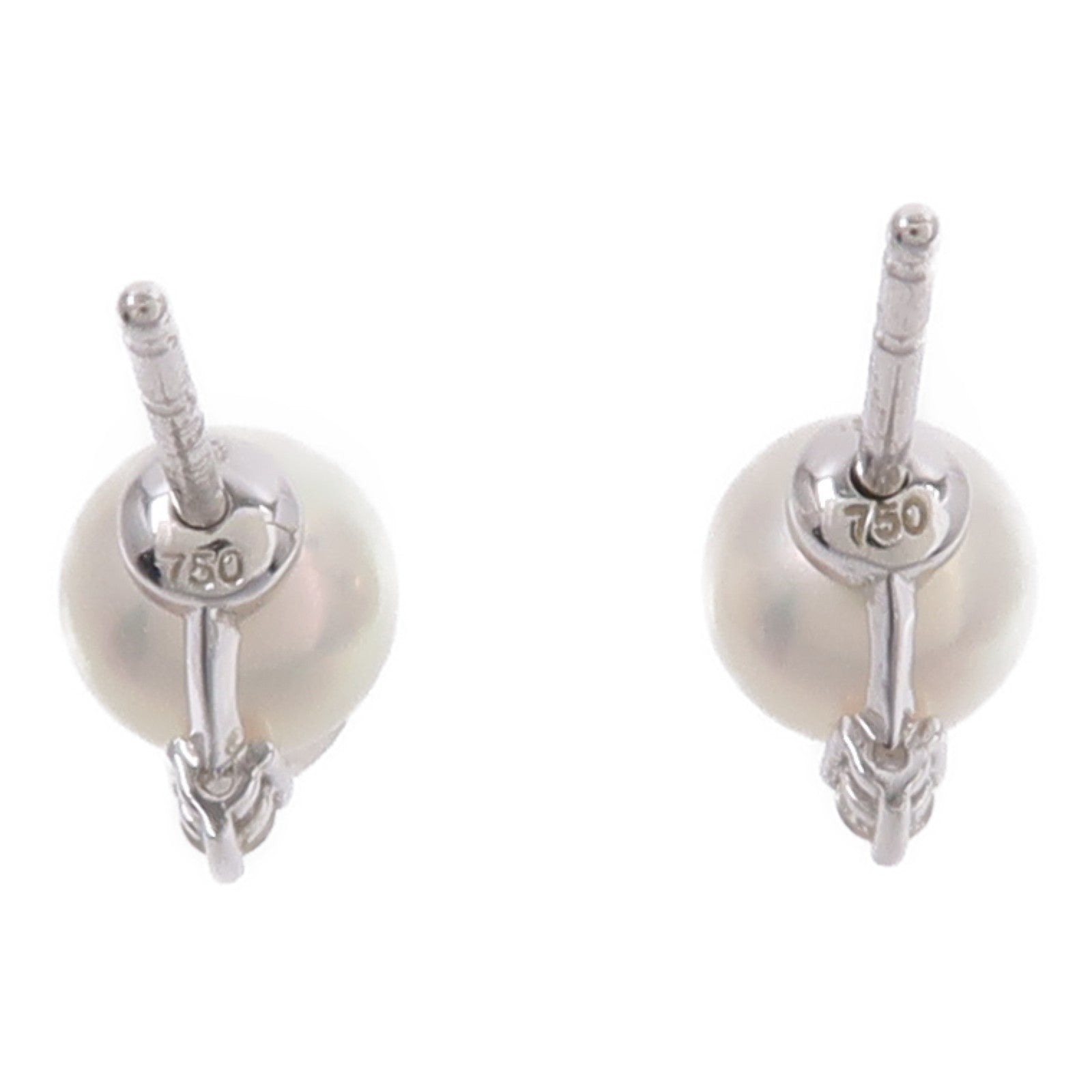 MIKIMOTO 18K白金Pearl Earrings珍珠耳環