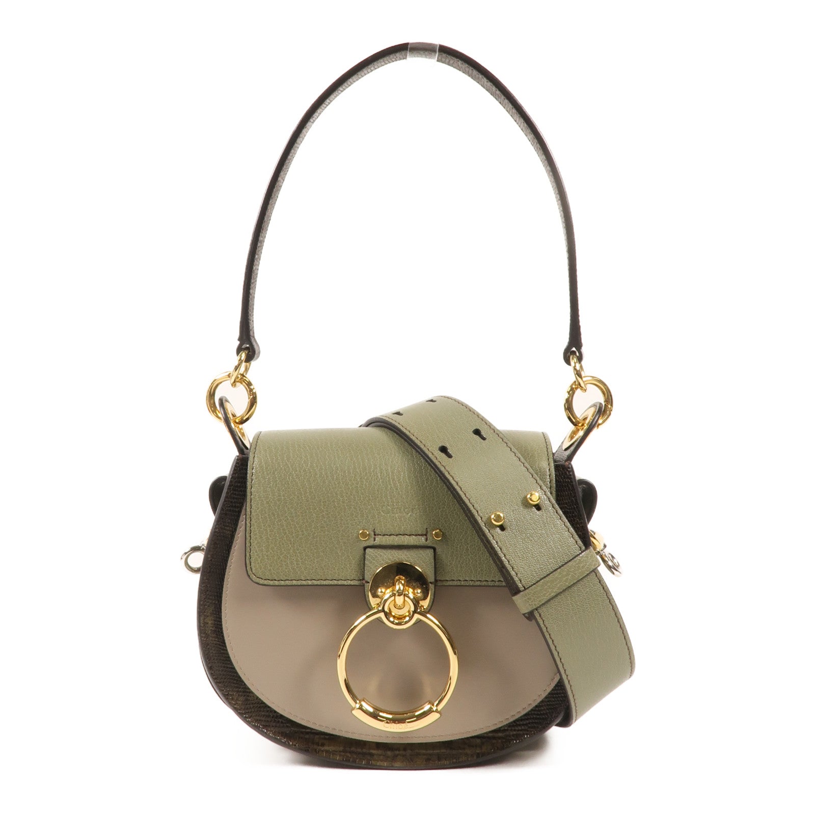 Chloe 牛皮皮革Shoulder Bag金扣手挽肩背兩用袋