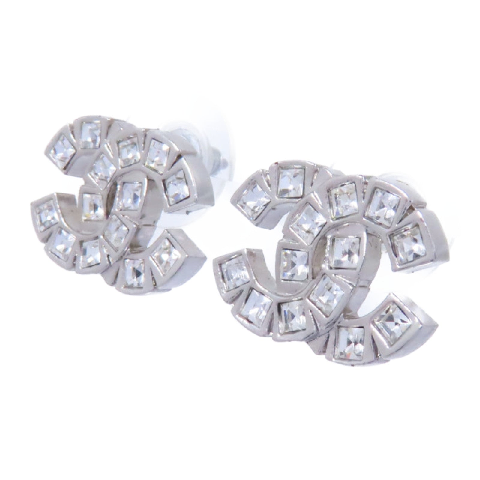 CHANEL PVC/金屬Earrings耳環銀色/透明