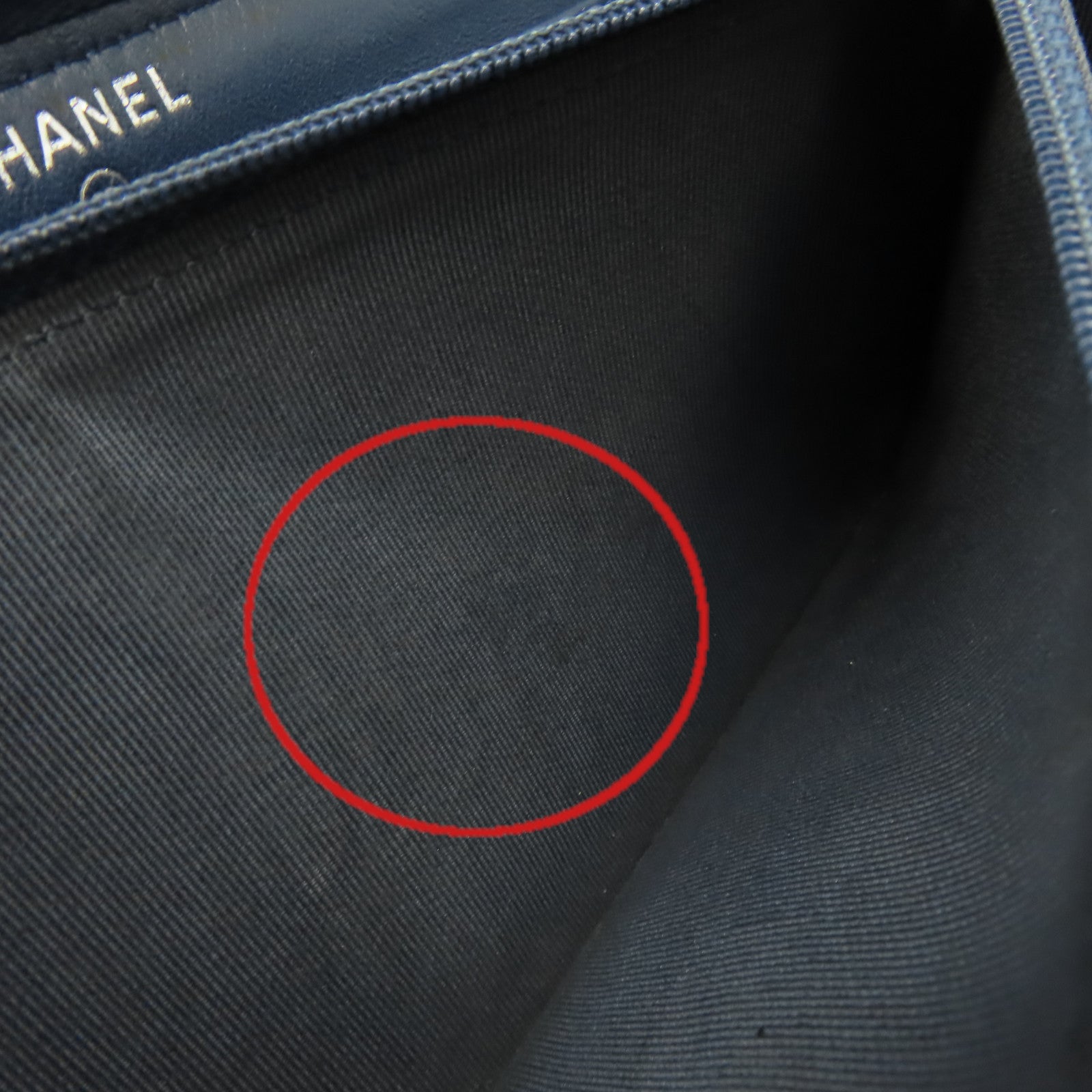 CHANEL 菱格羊皮皮革Round Long Wallet銀扣拉鏈長錢包藍色