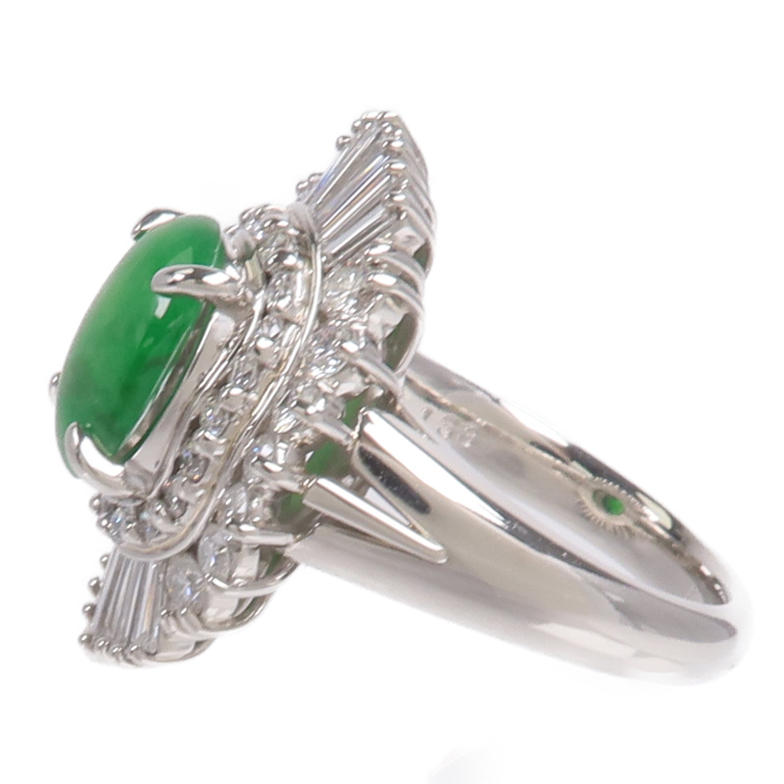 JEWELRY PT900鉑金Jade Diamond Ring翡翠/鑽石戒指