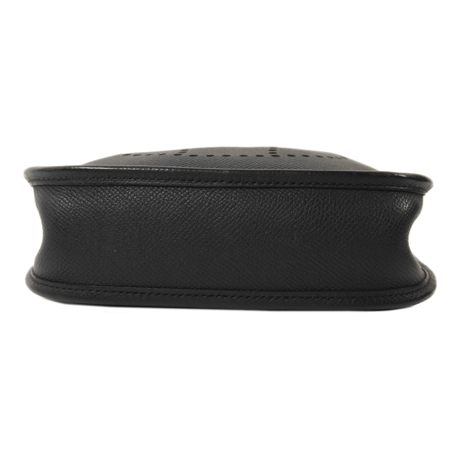 HERMES Epsom皮革Evelyne TPM銀扣肩背袋Noir