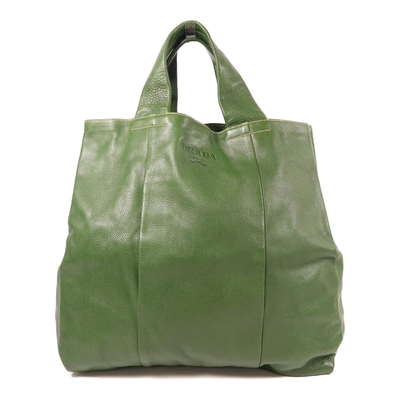 PRADA 牛皮皮革Tote Bag金扣手挽袋