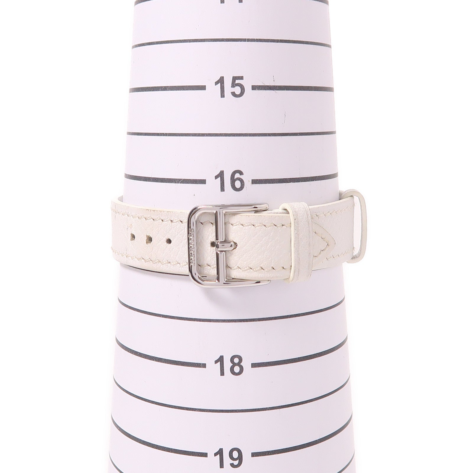 HERMES Heure H Quartz Watch HH1.210 Stainless Steel White