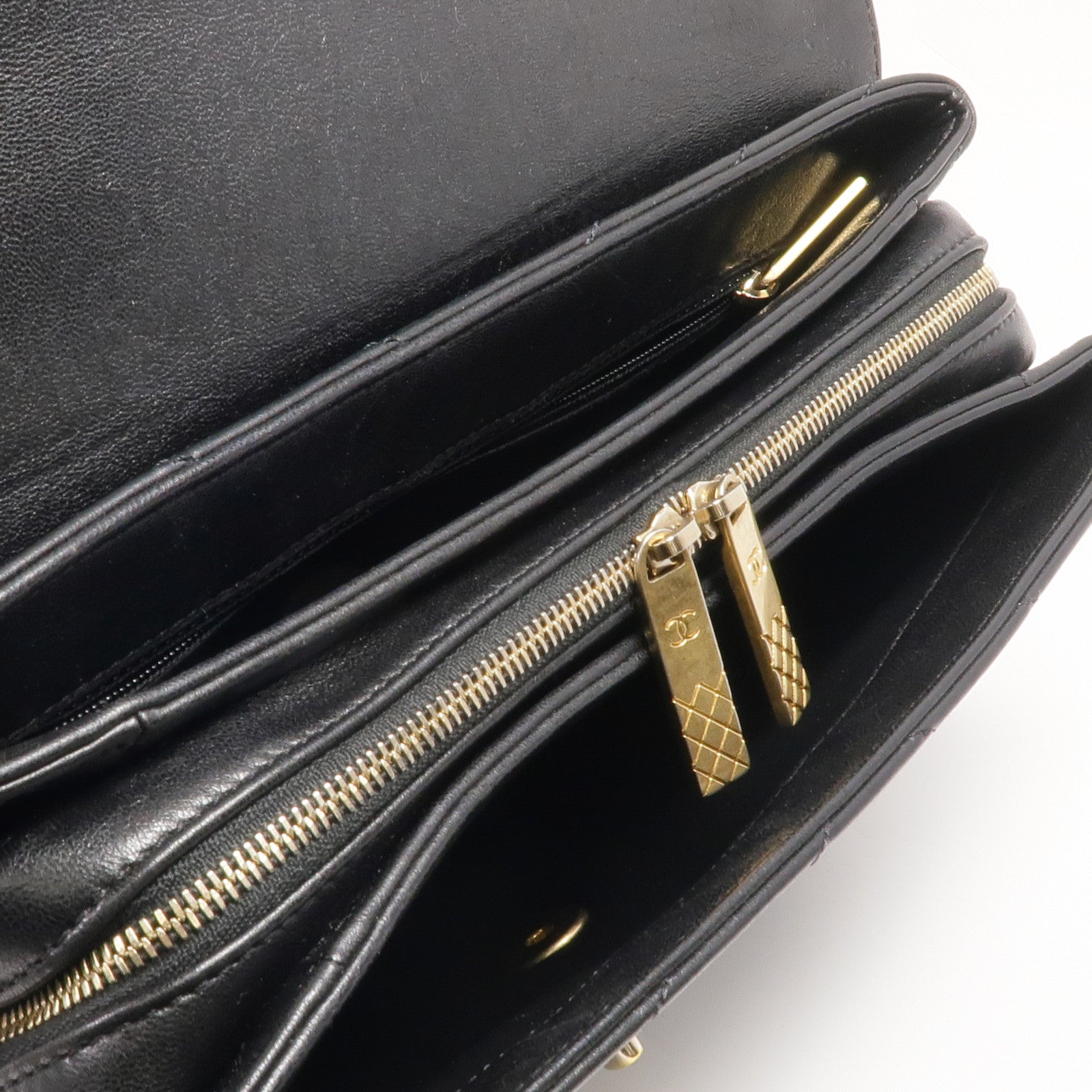 CHANEL 皮革Chain Shoulder金扣鏈帶肩背袋