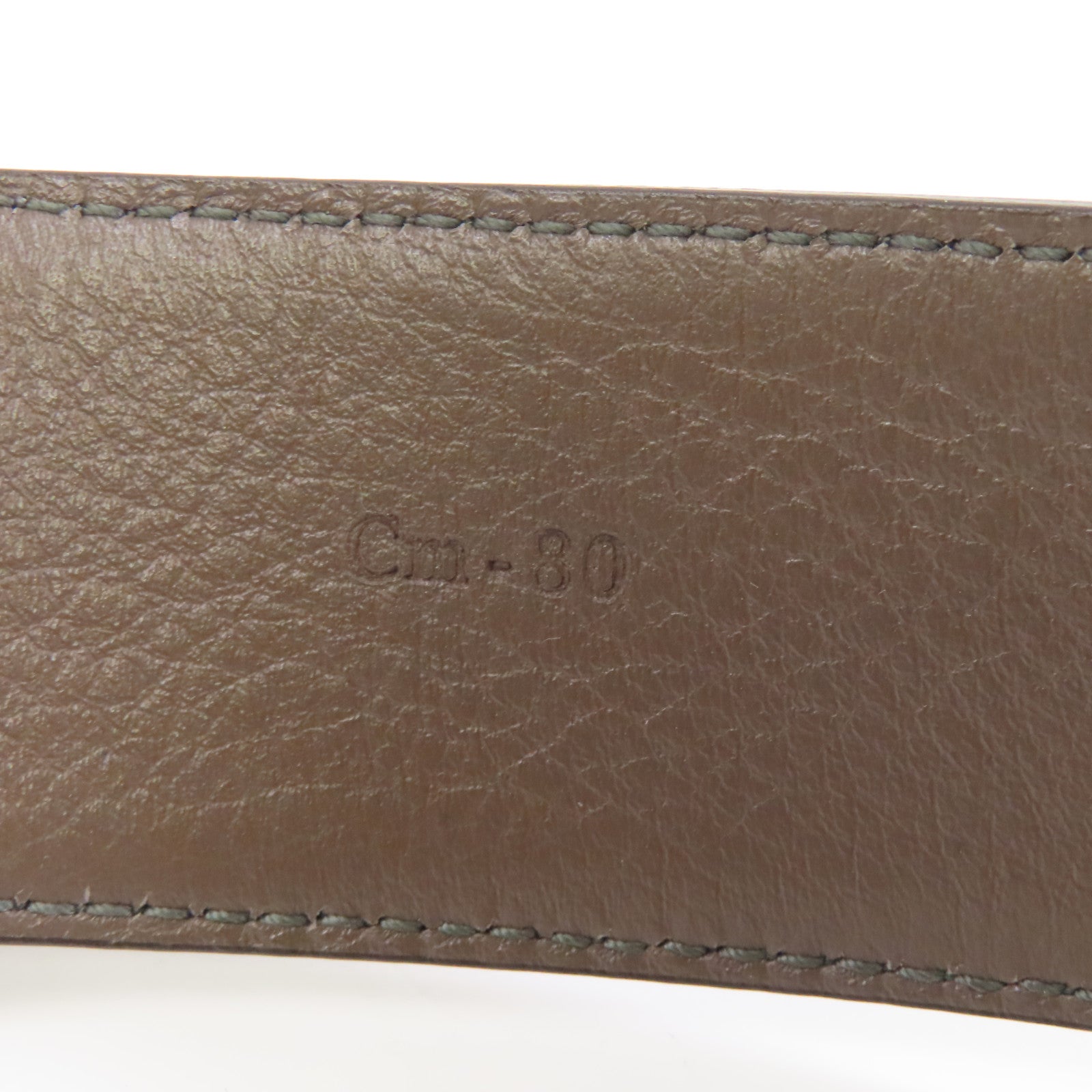 Salvatore Ferragamo 牛皮皮革Belt 80cm金扣皮帶米灰色