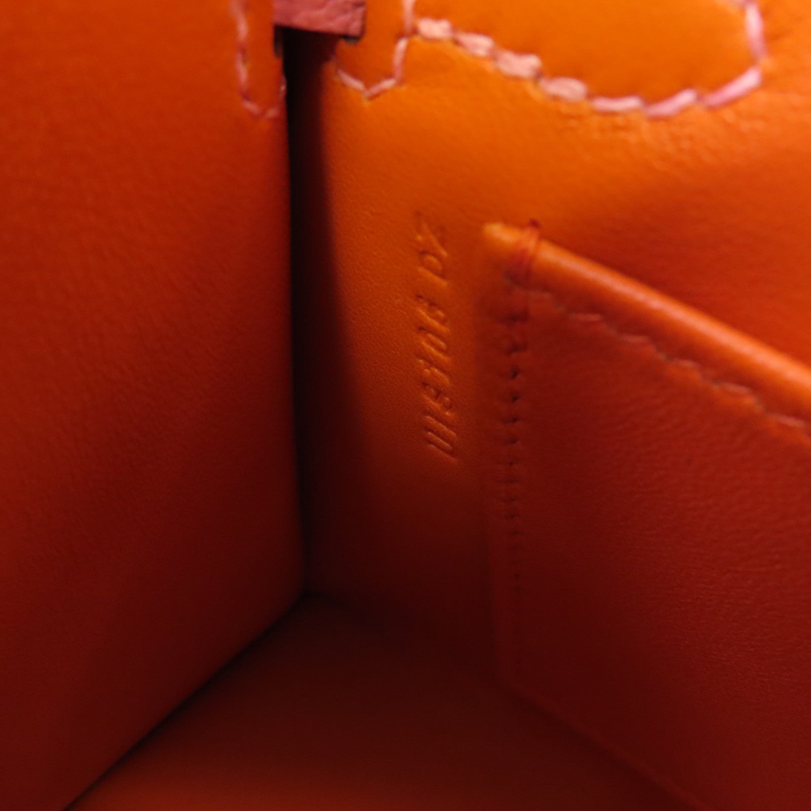 HERMES Chevre皮革Mini Kelly 2 2Way Shoulder Bag銀扣手挽肩背兩用袋Rose Confetti糖果粉色/Orange橙色