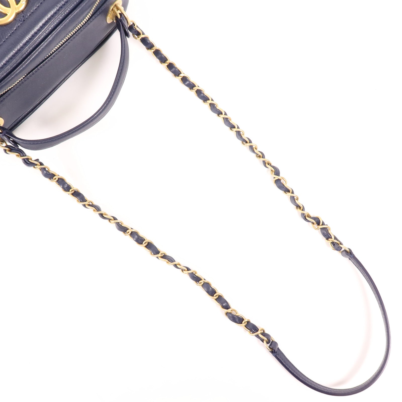 CHANEL 牛皮皮革2 Way Shoulder金扣手挽肩背兩用袋