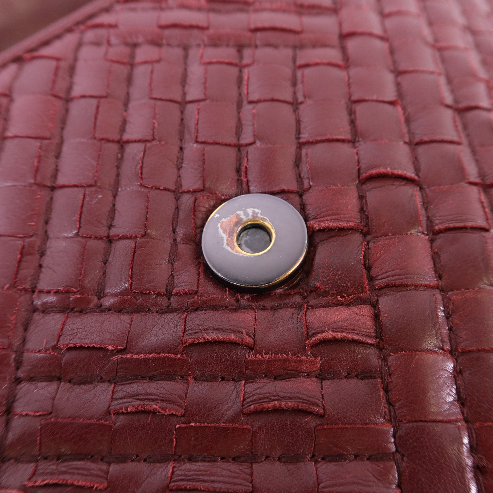 BOTTEGA VENETA 織紋皮革Shoulder Bag鏈帶肩背袋