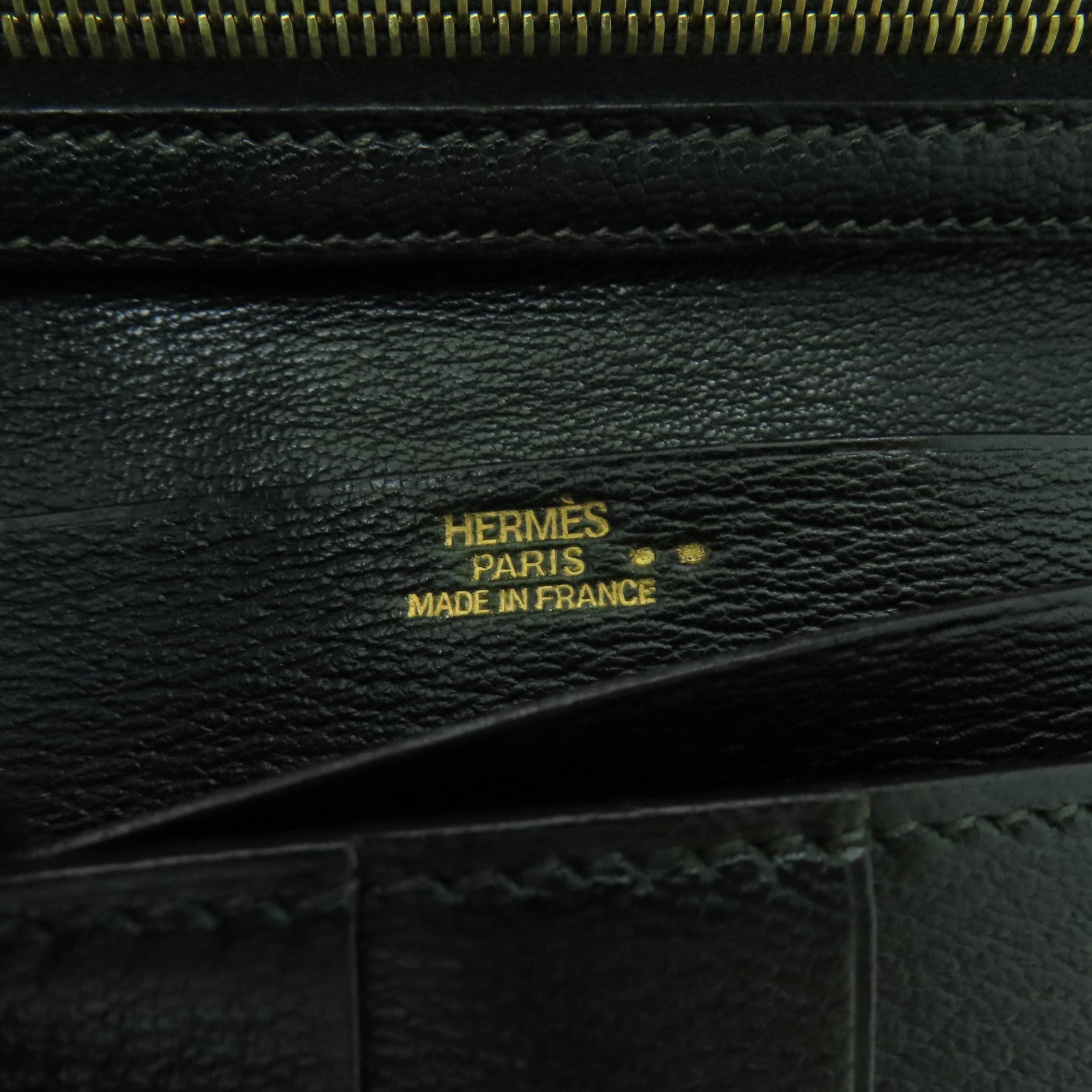 HERMES 【激減優惠】鱷魚皮革Bearn Wallet金扣長錢包Vert Emerald綠色