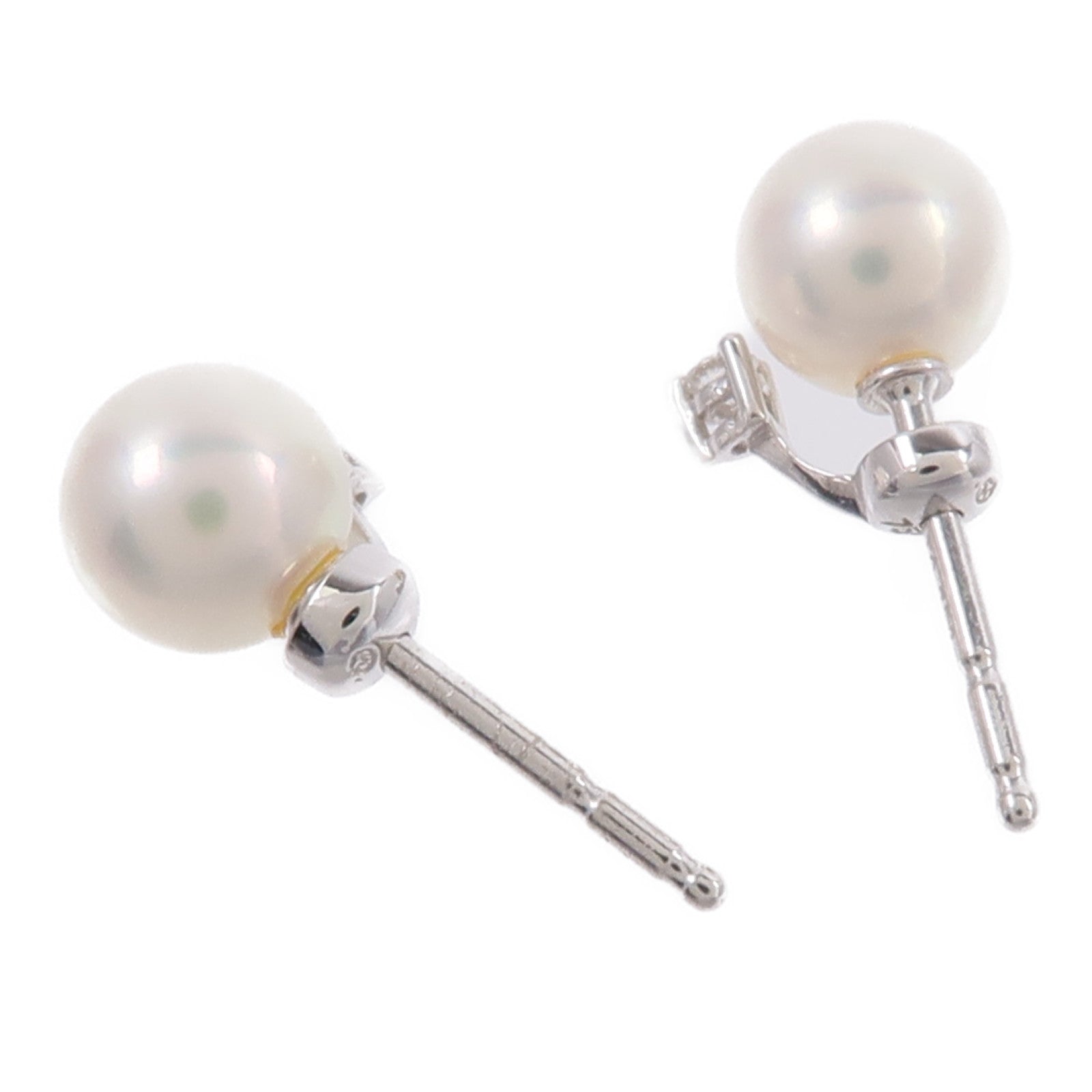 MIKIMOTO 18K白金Pearl Earrings珍珠耳環