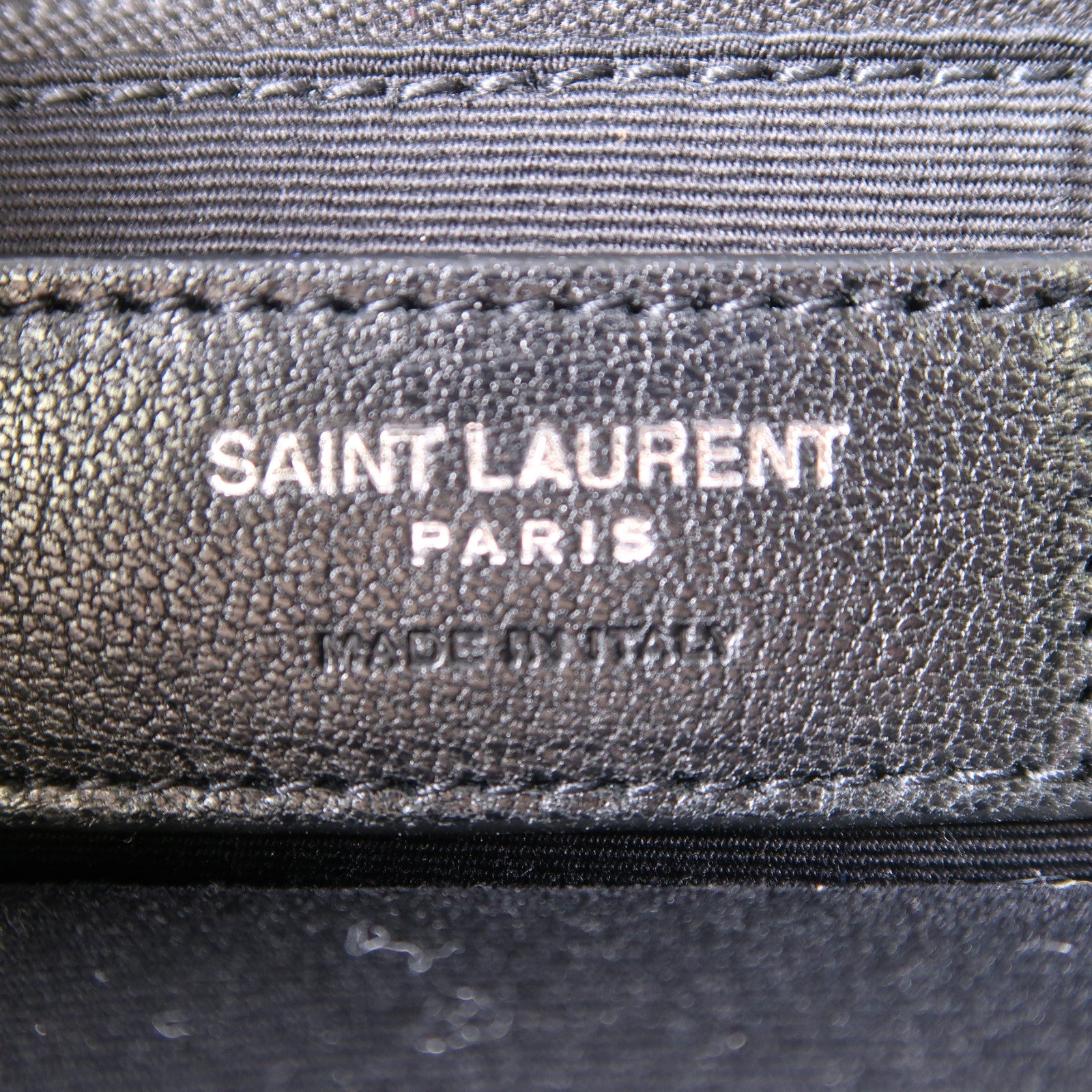 SAINT LAURENT 帆布Rive Gauche Tote銀扣手挽袋黑色