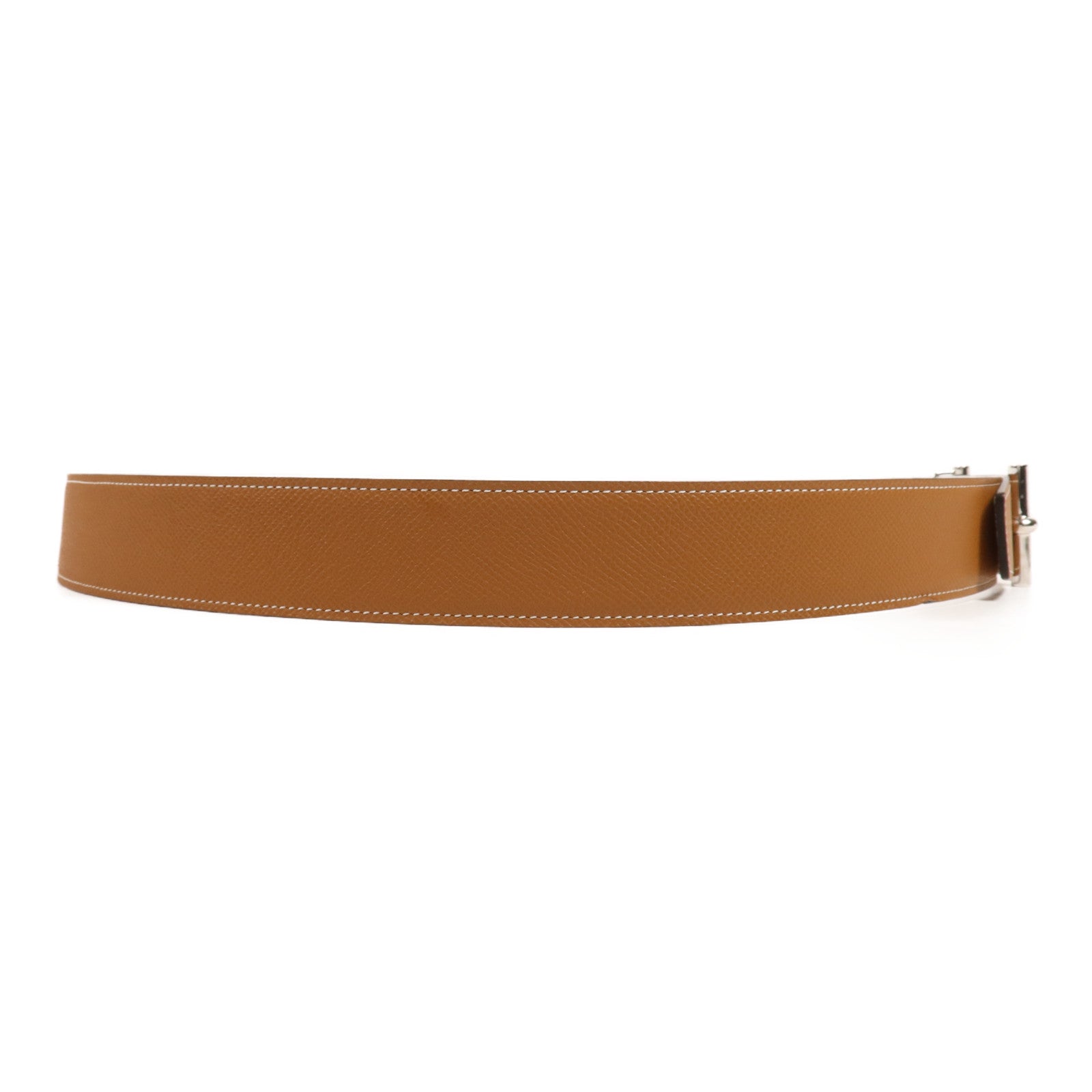 HERMES Epsom皮革Belt 110銀扣皮帶Gold