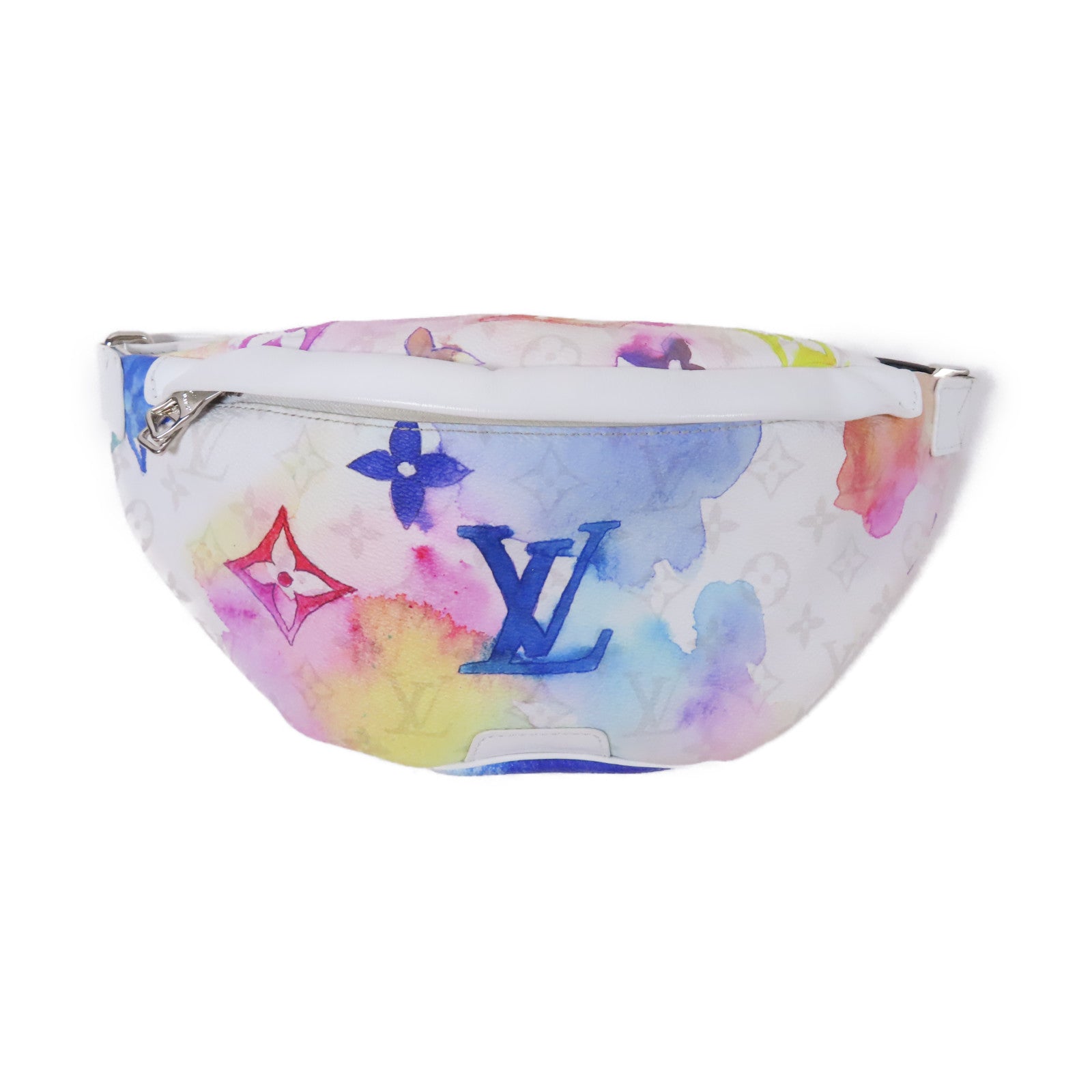 LOUIS VUITTON Monogram Water Color Discovery銀扣腰包白色/彩色